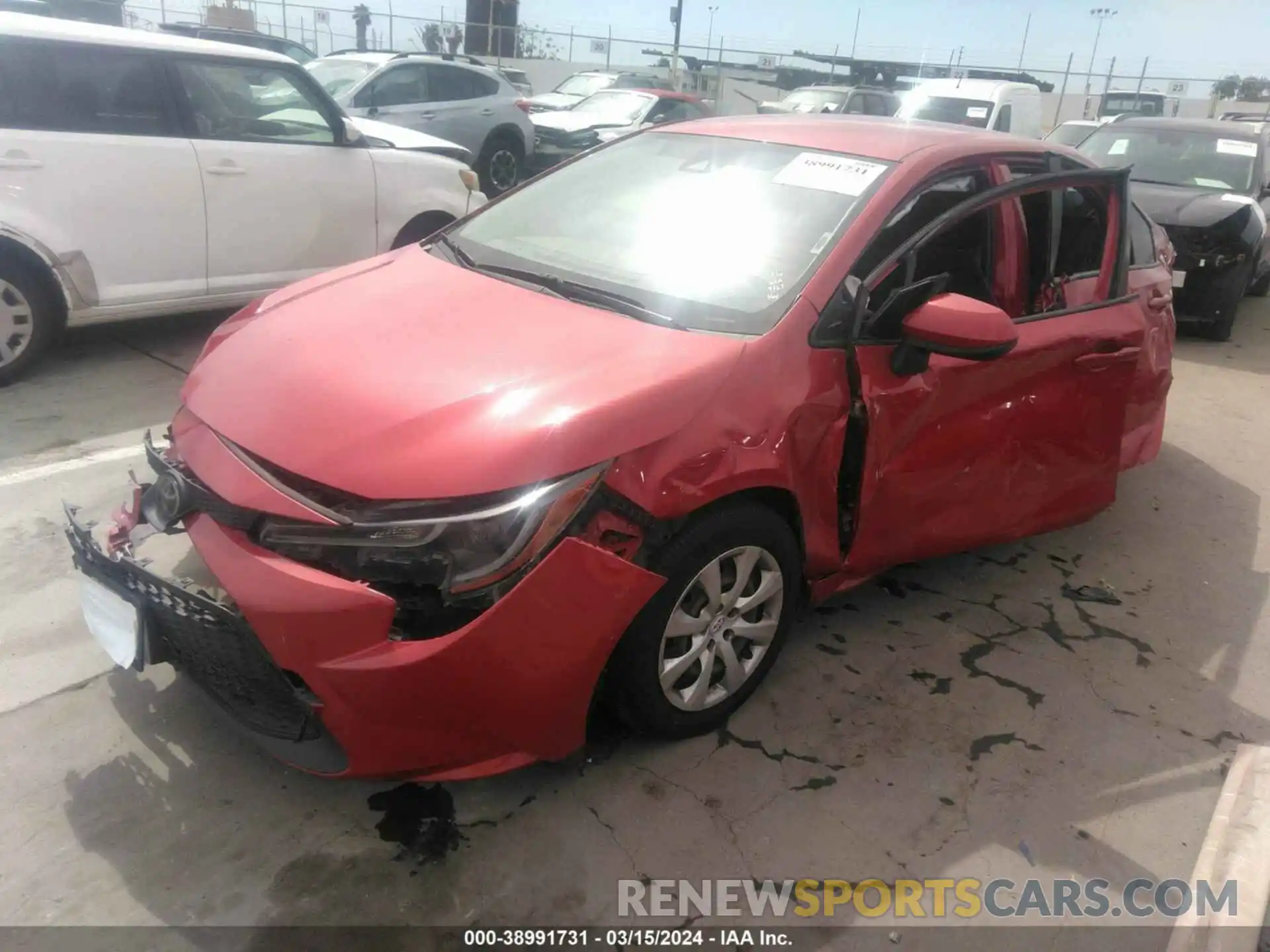 2 Photograph of a damaged car JTDEPRAEXLJ064867 TOYOTA COROLLA 2020