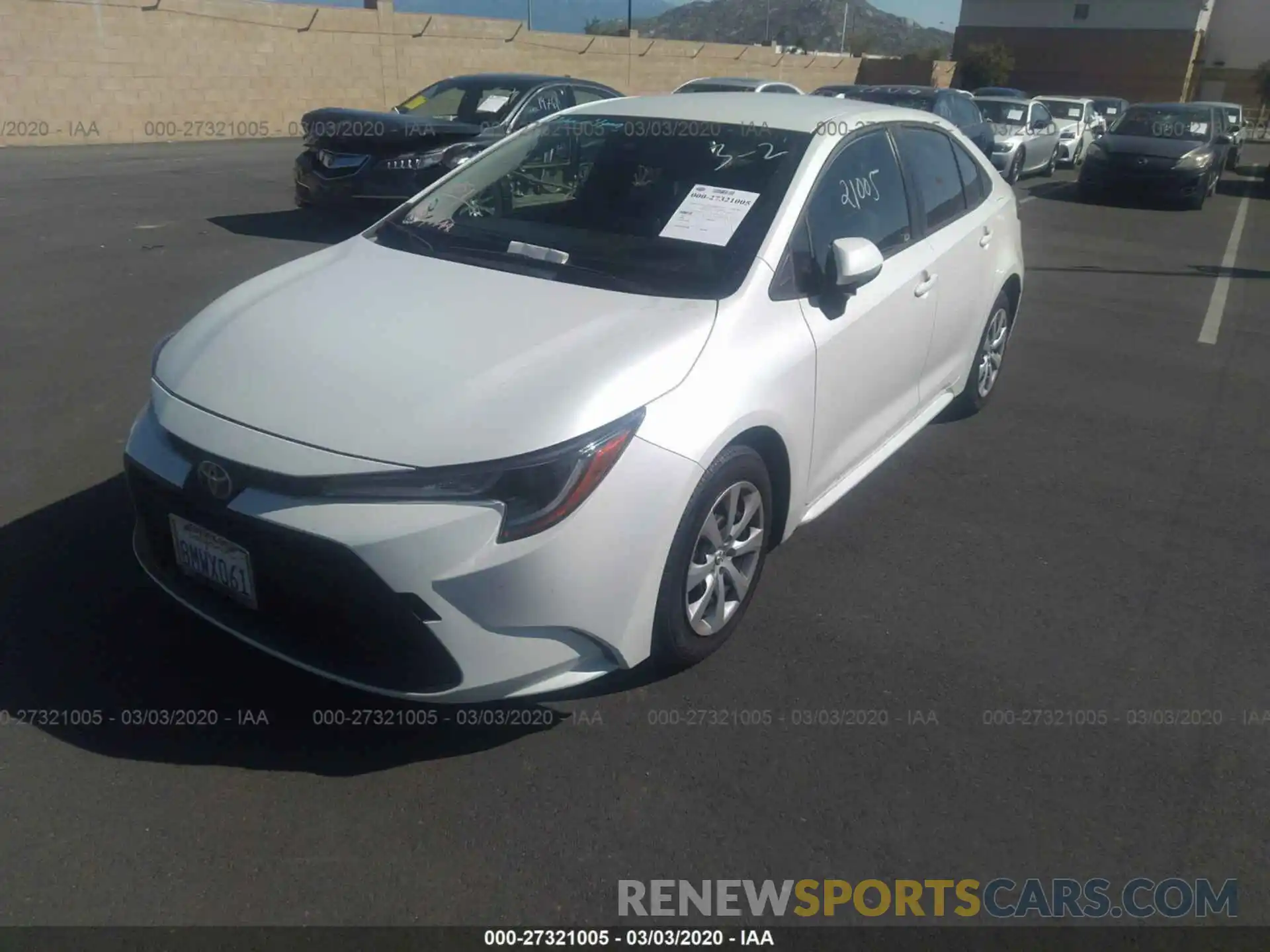 2 Photograph of a damaged car JTDEPRAEXLJ066151 TOYOTA COROLLA 2020