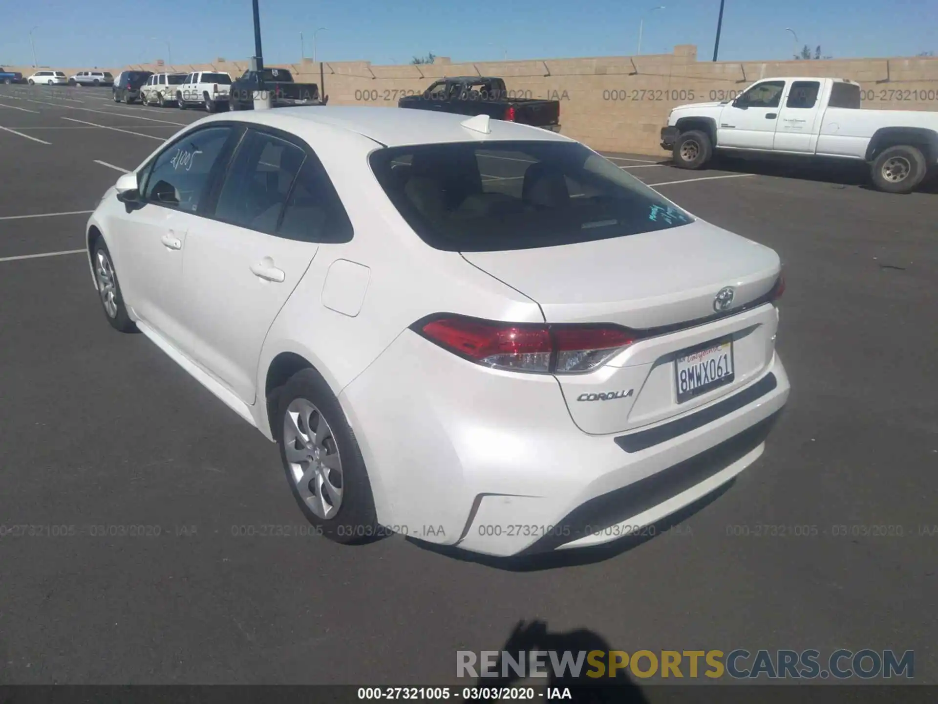 3 Photograph of a damaged car JTDEPRAEXLJ066151 TOYOTA COROLLA 2020