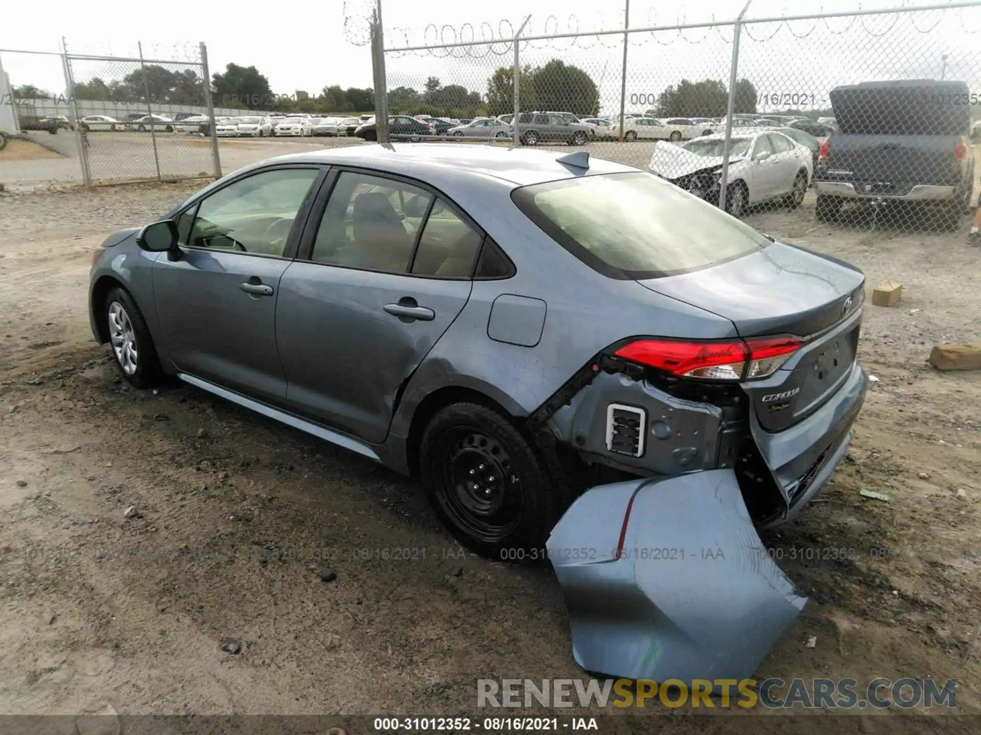 3 Photograph of a damaged car JTDEPRAEXLJ066635 TOYOTA COROLLA 2020