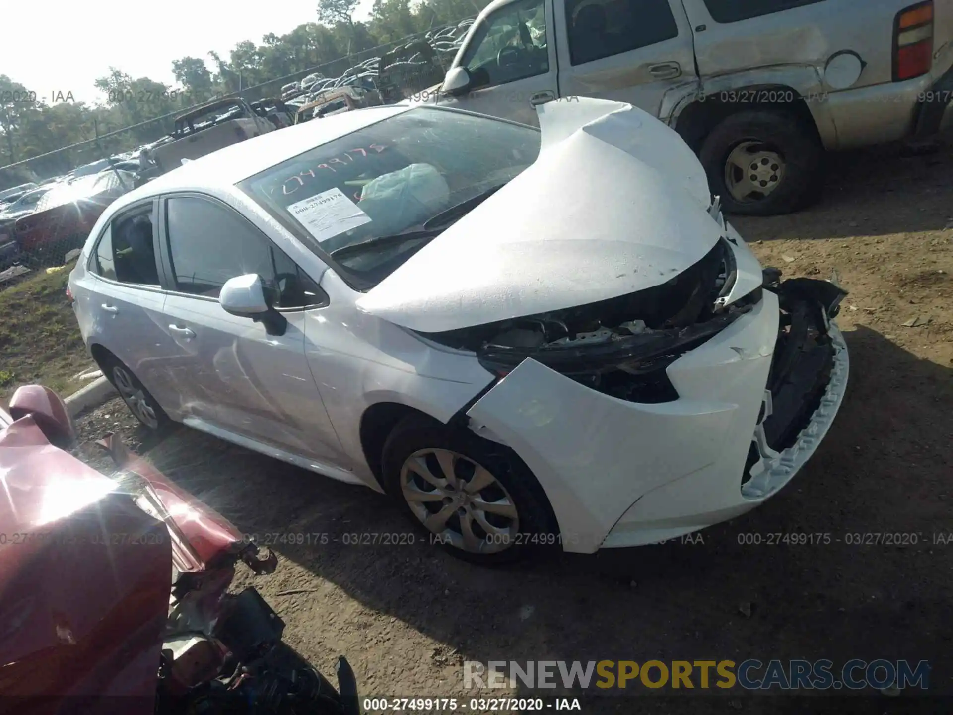 1 Photograph of a damaged car JTDEPRAEXLJ067705 TOYOTA COROLLA 2020