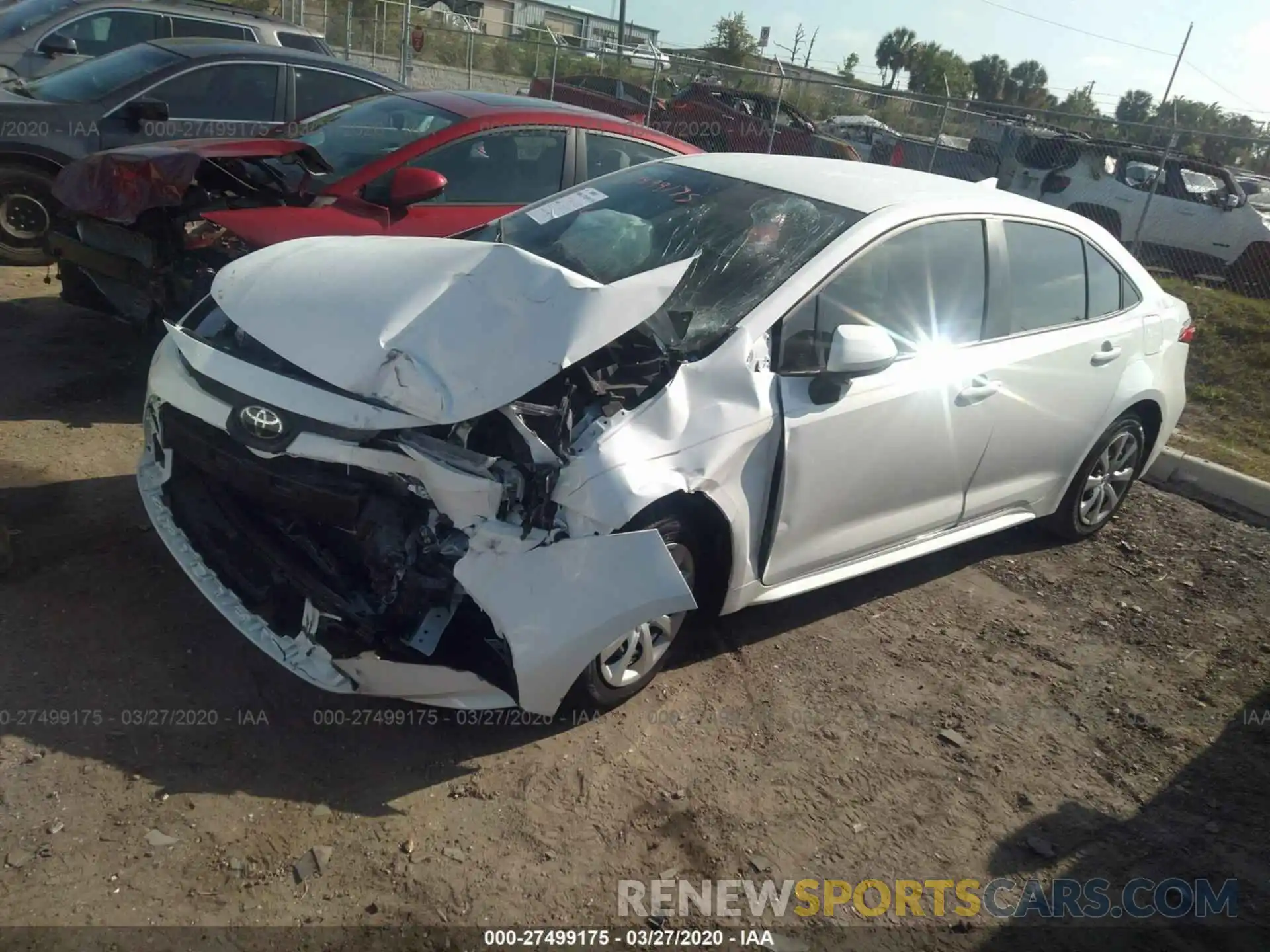 2 Photograph of a damaged car JTDEPRAEXLJ067705 TOYOTA COROLLA 2020