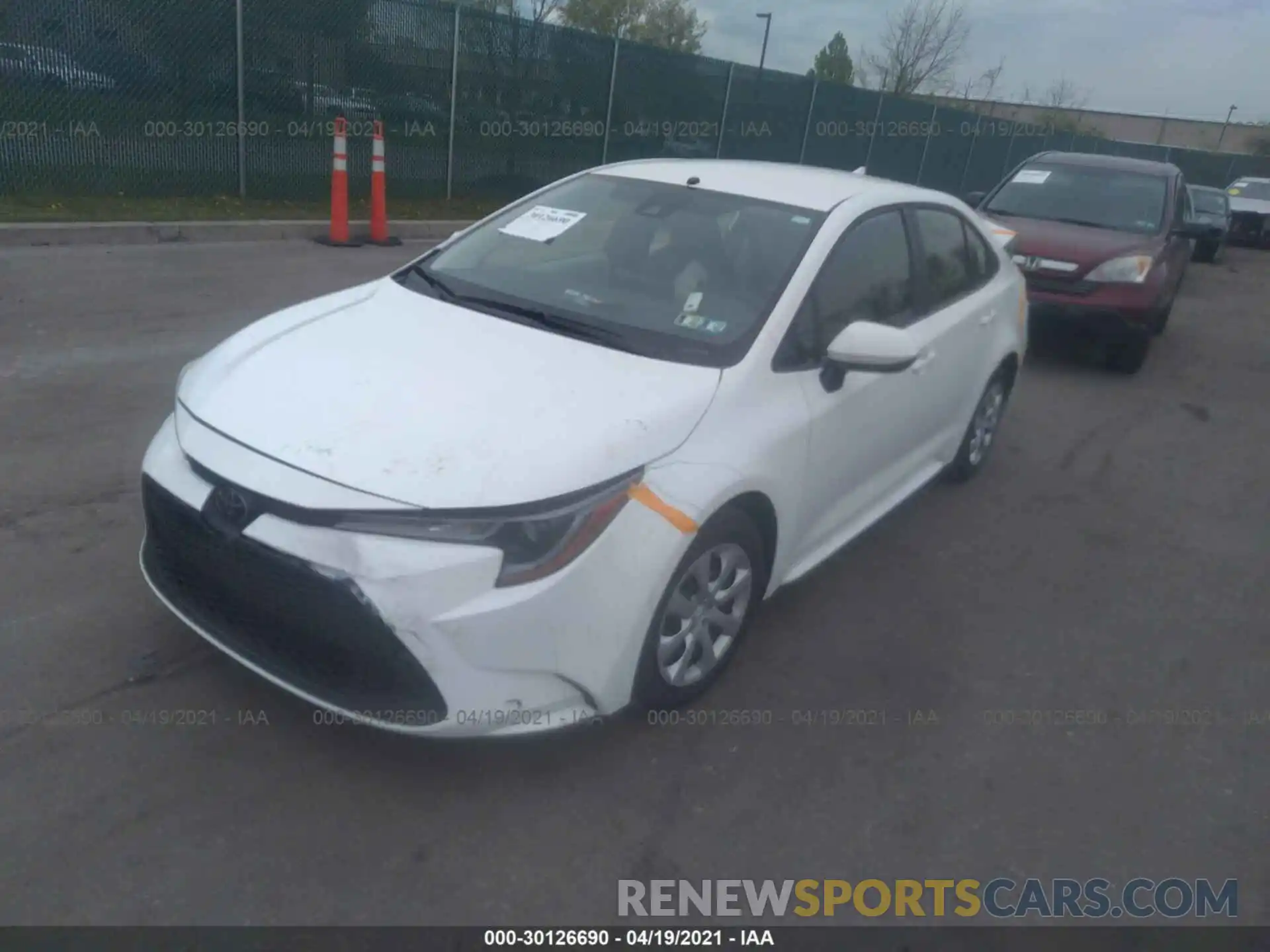 2 Photograph of a damaged car JTDEPRAEXLJ067722 TOYOTA COROLLA 2020