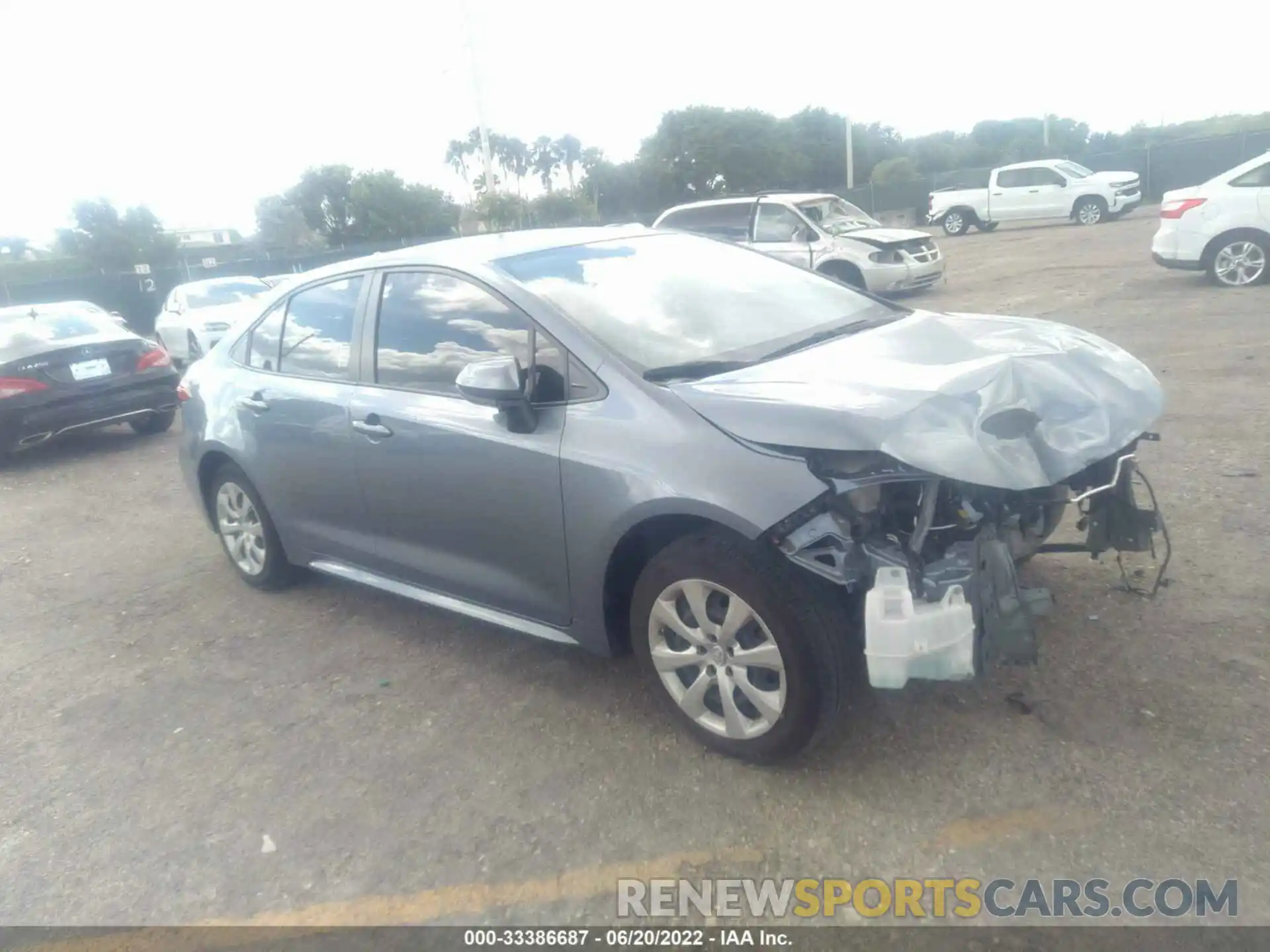 1 Photograph of a damaged car JTDEPRAEXLJ069244 TOYOTA COROLLA 2020