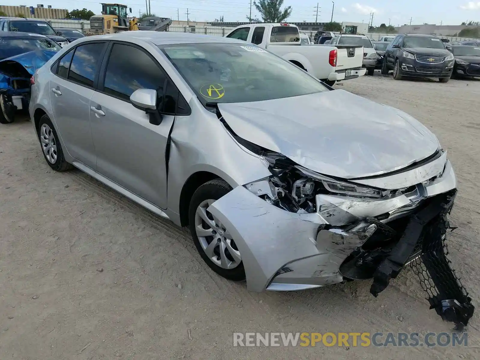 1 Photograph of a damaged car JTDEPRAEXLJ069969 TOYOTA COROLLA 2020