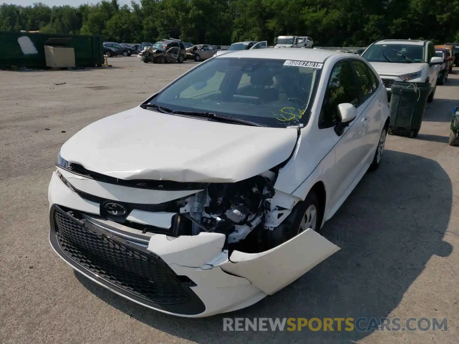 2 Photograph of a damaged car JTDEPRAEXLJ070023 TOYOTA COROLLA 2020