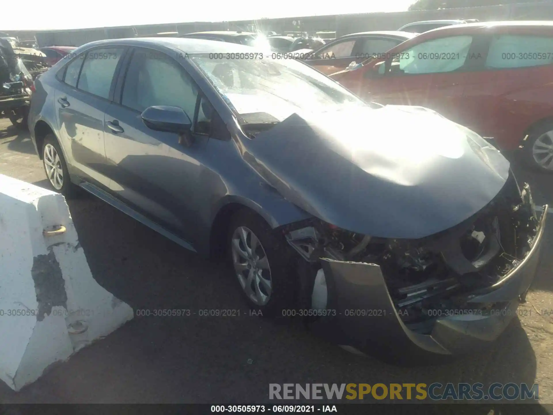 1 Photograph of a damaged car JTDEPRAEXLJ071561 TOYOTA COROLLA 2020