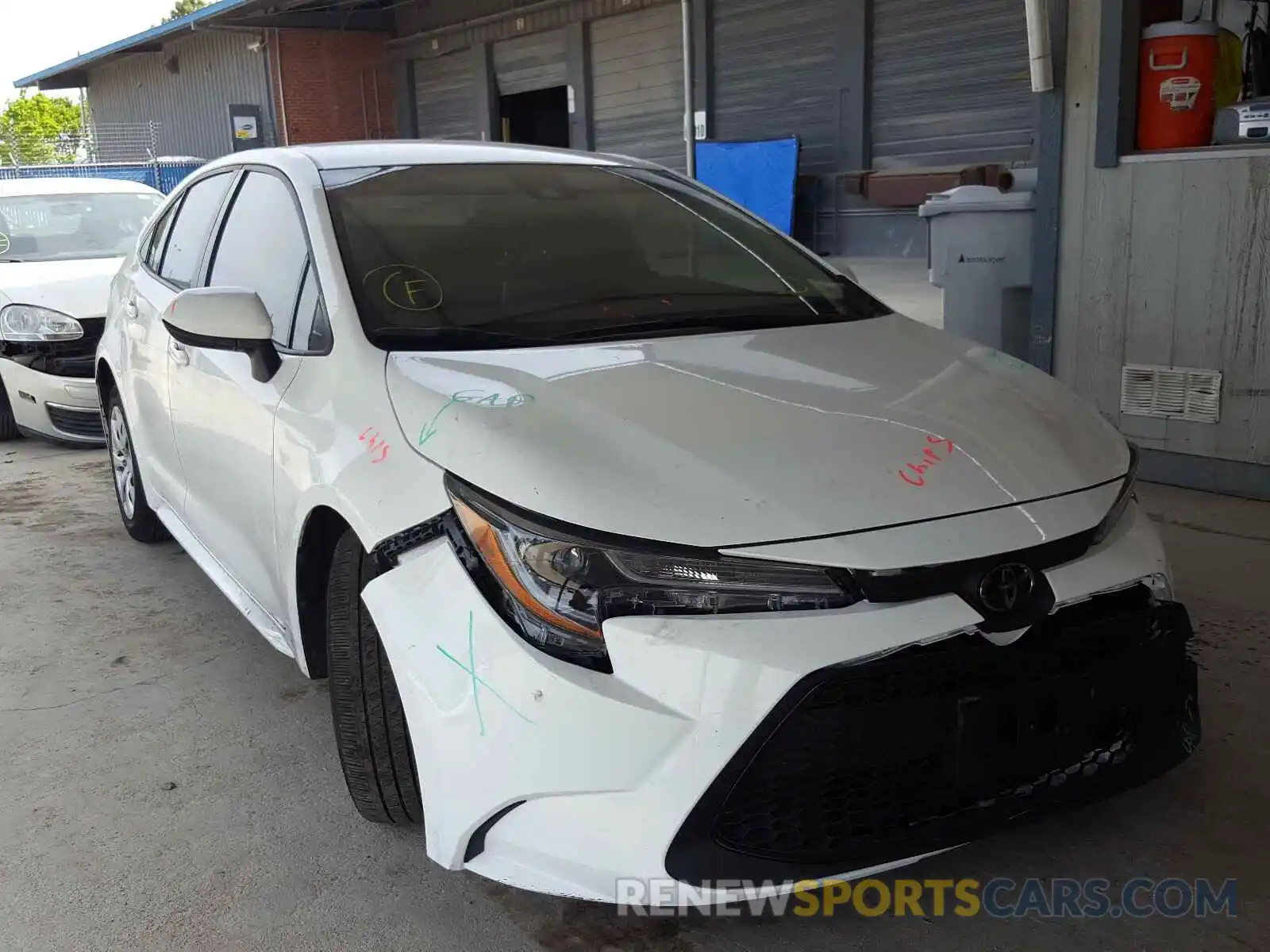 1 Photograph of a damaged car JTDEPRAEXLJ072676 TOYOTA COROLLA 2020