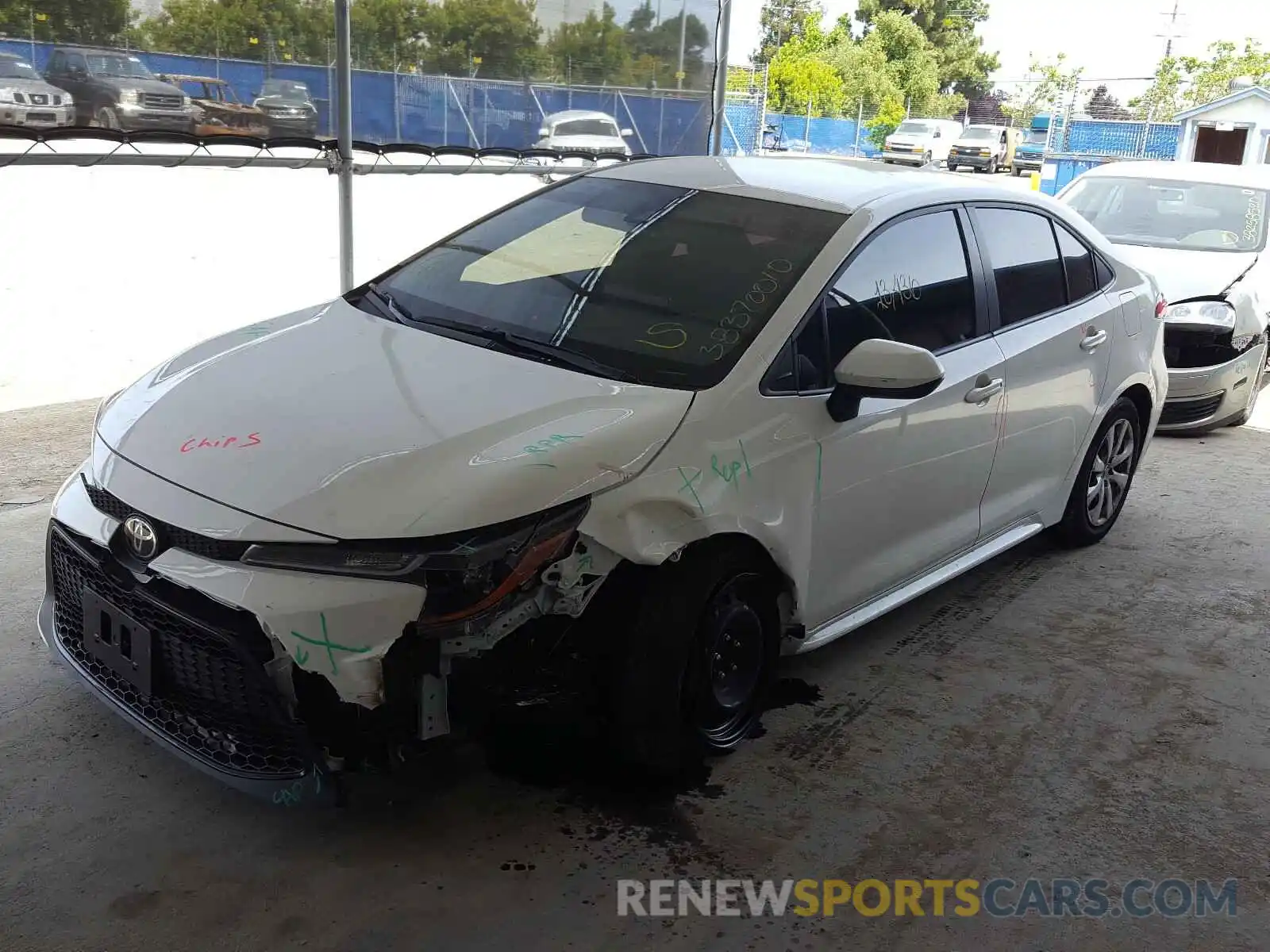 2 Photograph of a damaged car JTDEPRAEXLJ072676 TOYOTA COROLLA 2020