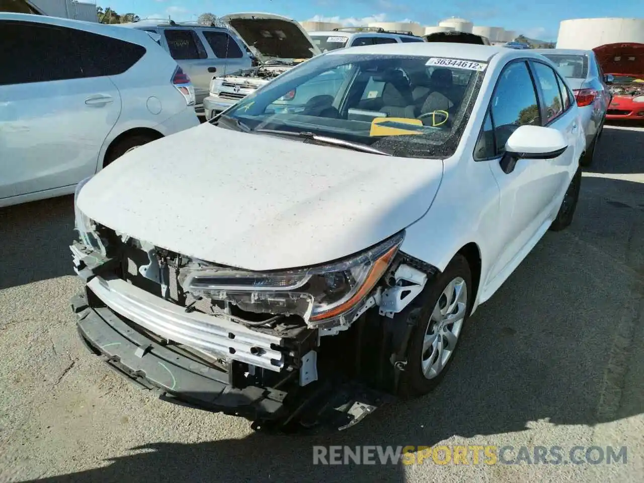 2 Photograph of a damaged car JTDEPRAEXLJ073228 TOYOTA COROLLA 2020