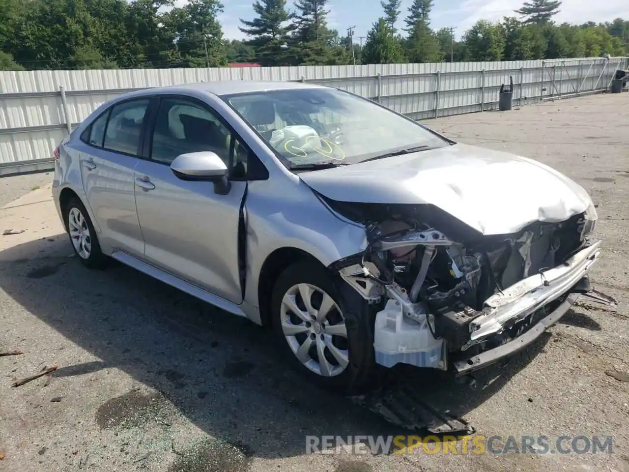 1 Photograph of a damaged car JTDEPRAEXLJ073391 TOYOTA COROLLA 2020