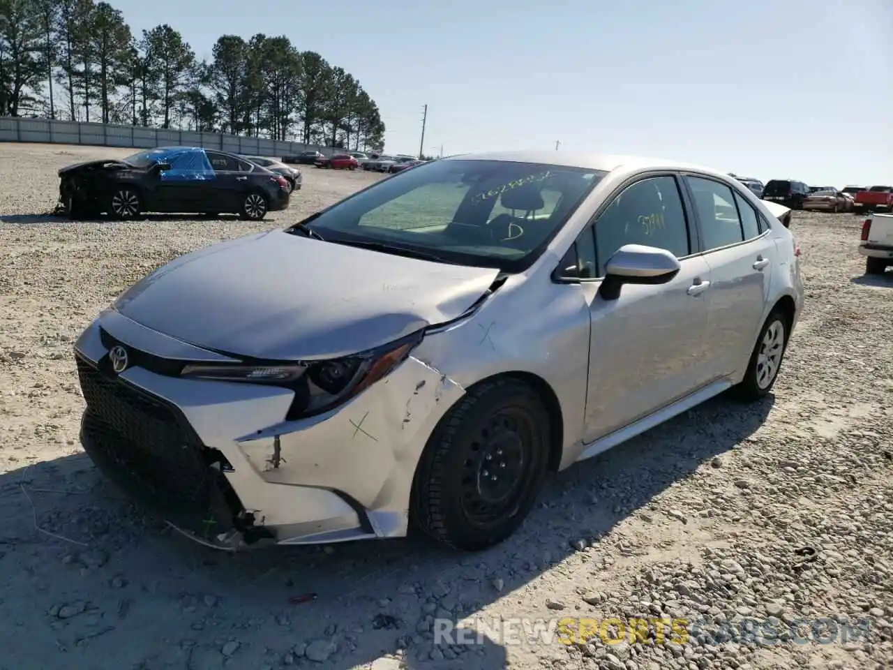 2 Photograph of a damaged car JTDEPRAEXLJ073536 TOYOTA COROLLA 2020