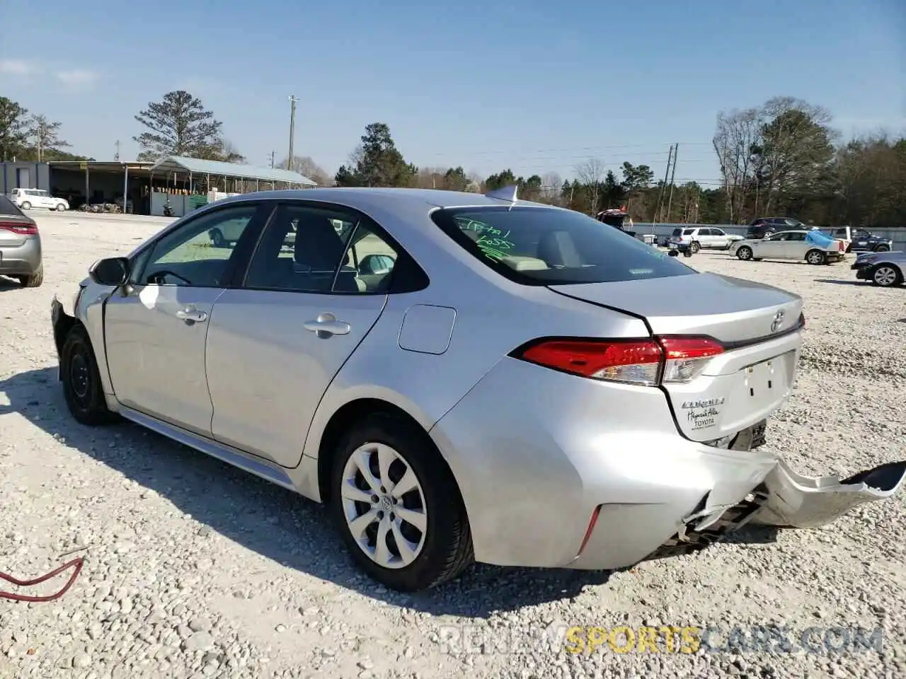 3 Photograph of a damaged car JTDEPRAEXLJ073536 TOYOTA COROLLA 2020