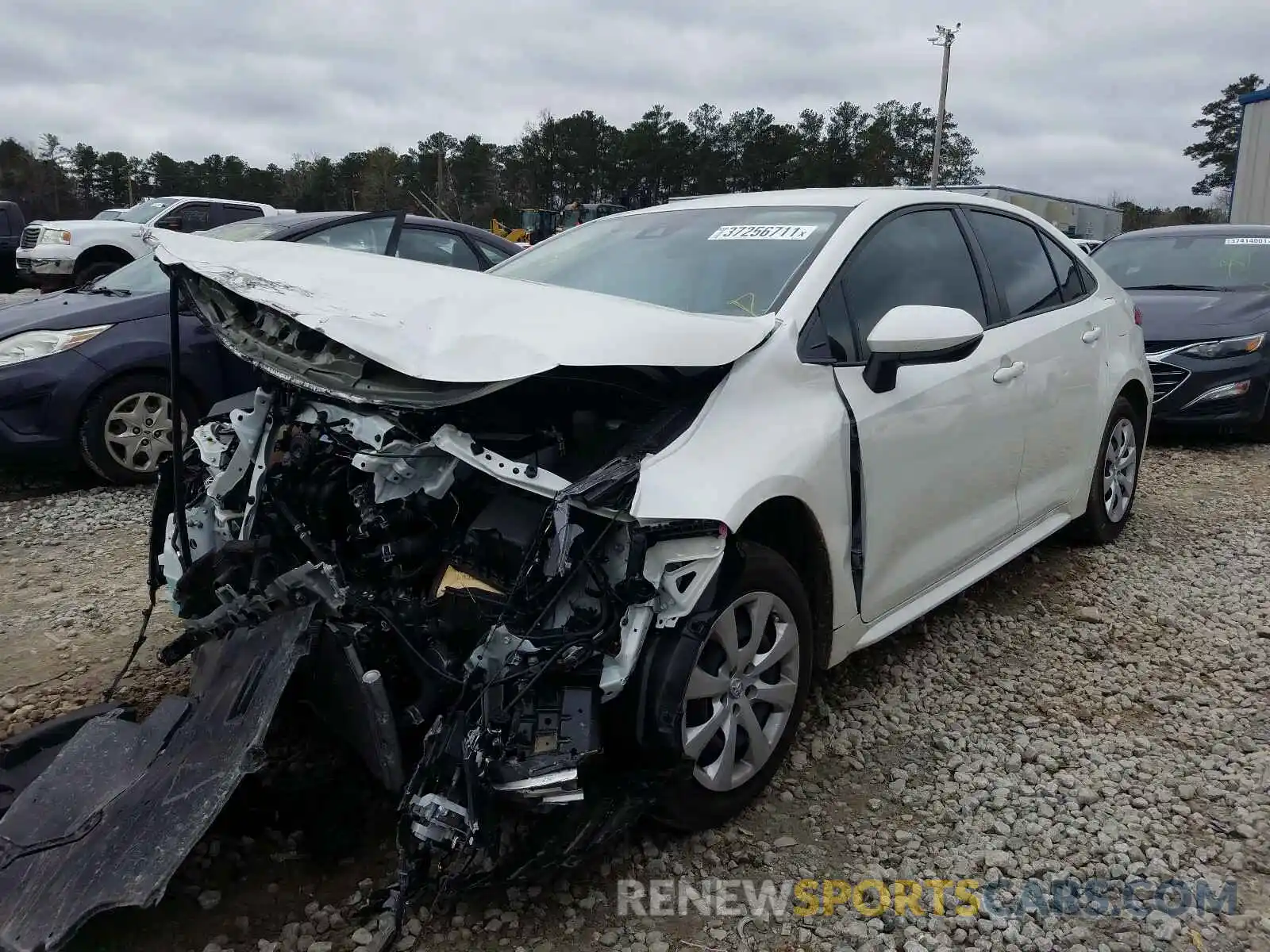 2 Photograph of a damaged car JTDEPRAEXLJ074766 TOYOTA COROLLA 2020