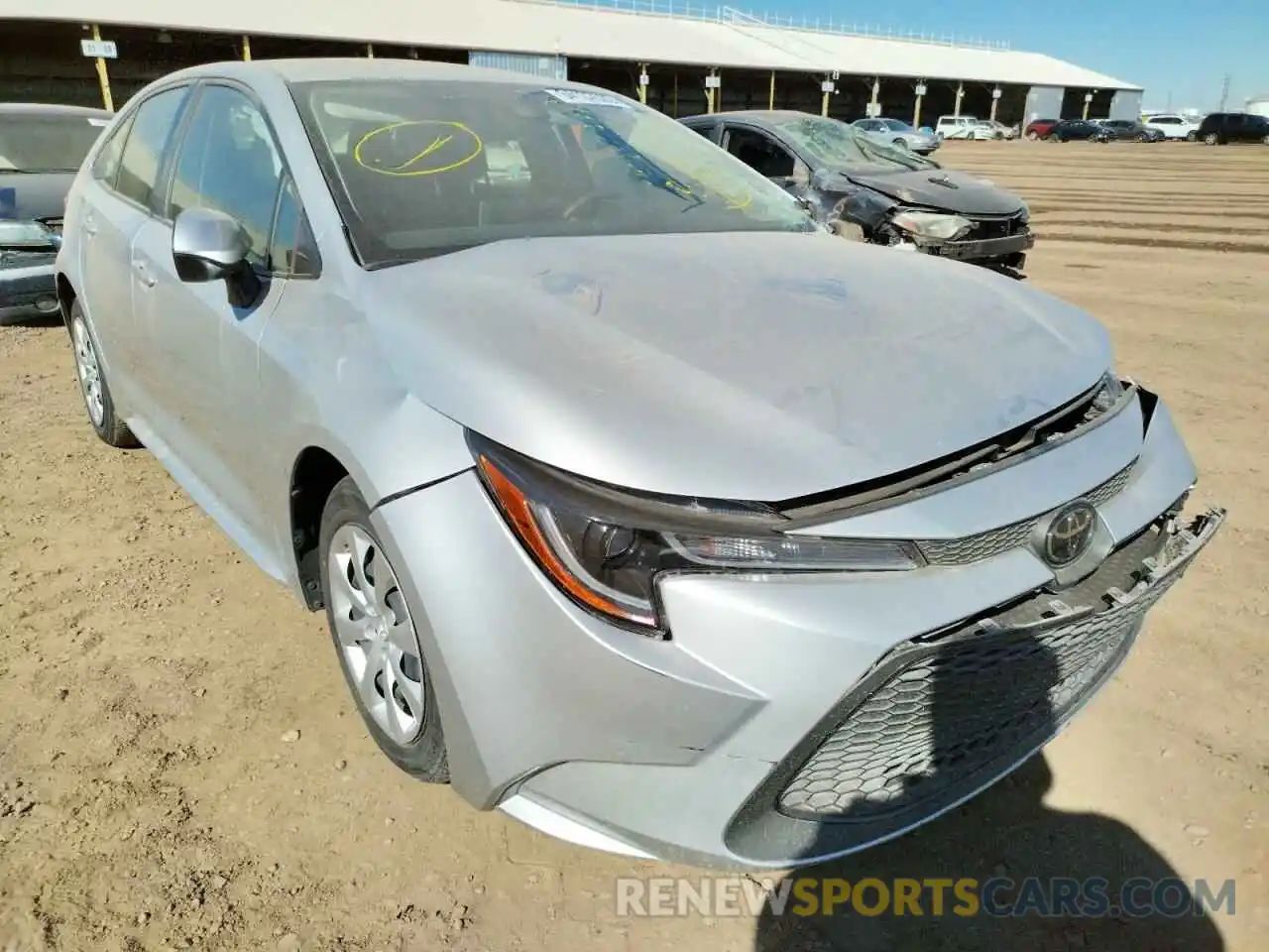 1 Photograph of a damaged car JTDEPRAEXLJ076646 TOYOTA COROLLA 2020