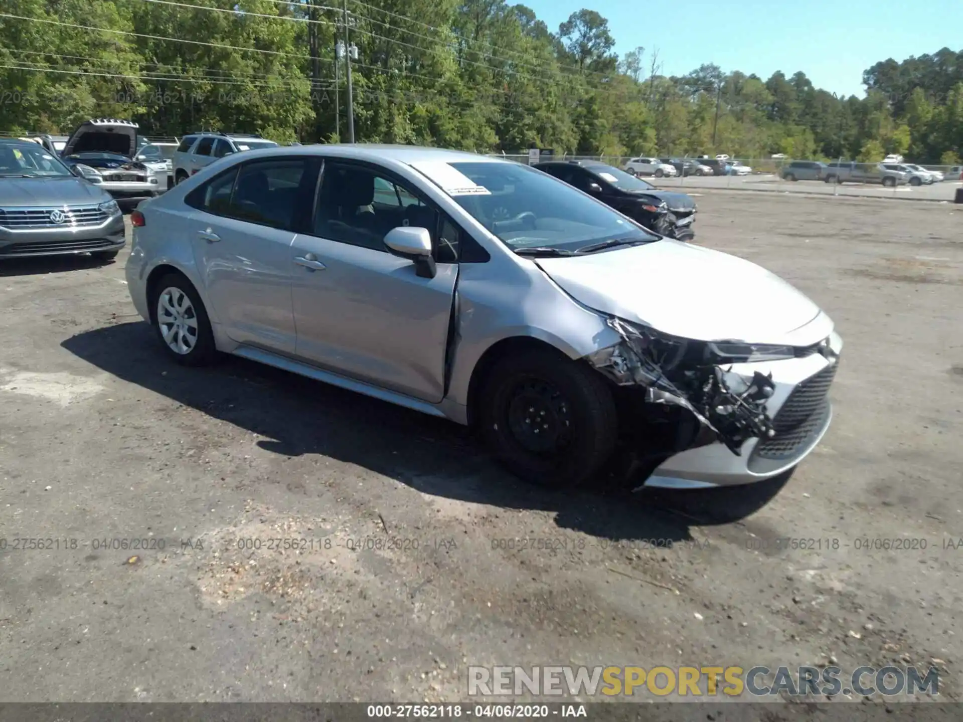 1 Photograph of a damaged car JTDEPRAEXLJ076968 TOYOTA COROLLA 2020