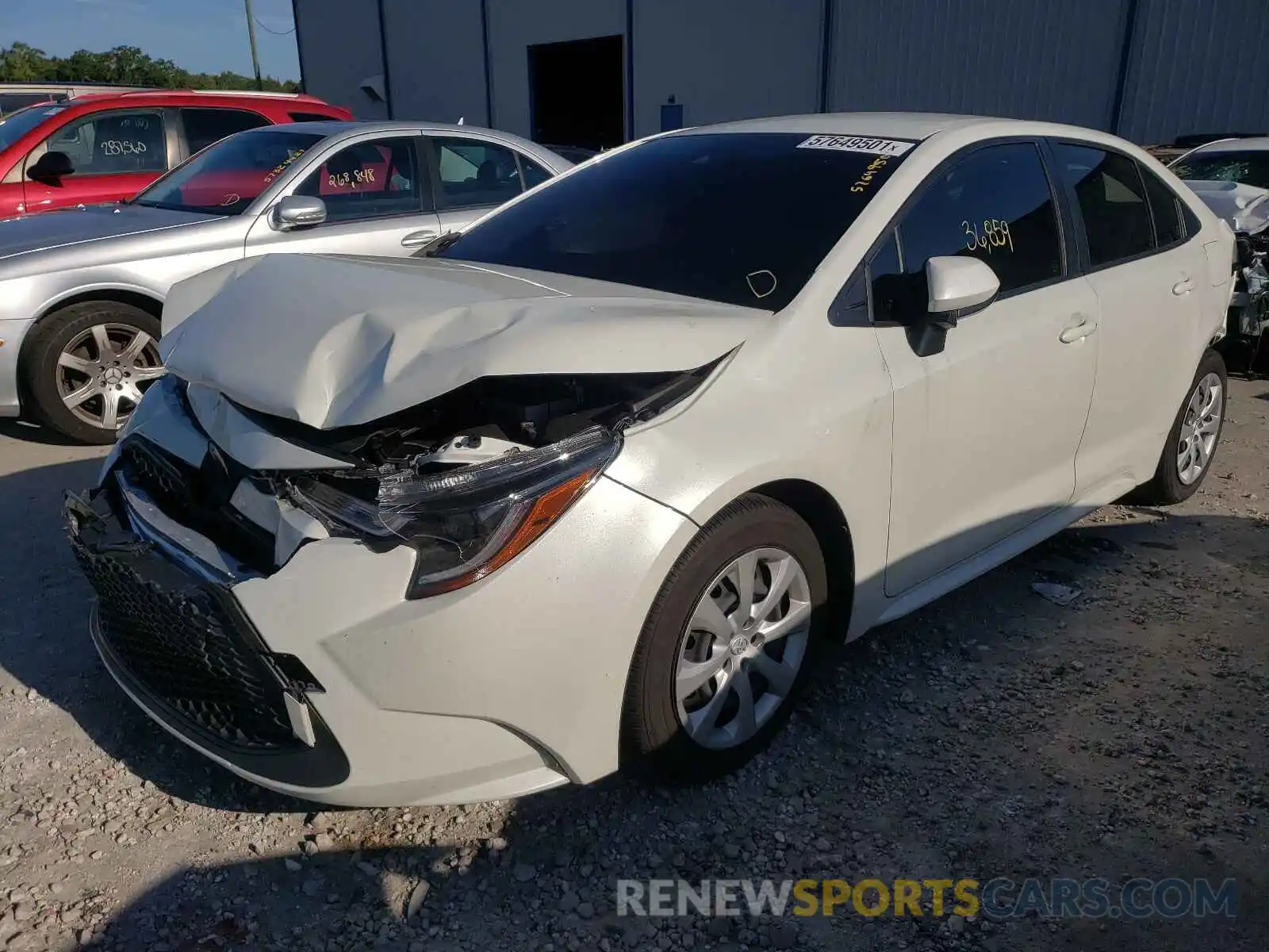 2 Photograph of a damaged car JTDEPRAEXLJ077070 TOYOTA COROLLA 2020