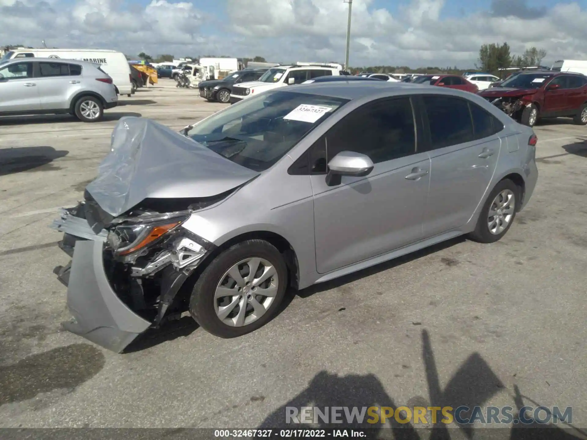 2 Photograph of a damaged car JTDEPRAEXLJ077733 TOYOTA COROLLA 2020