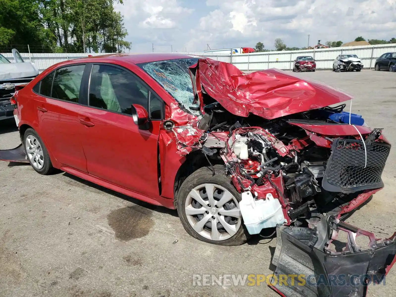 1 Photograph of a damaged car JTDEPRAEXLJ077909 TOYOTA COROLLA 2020