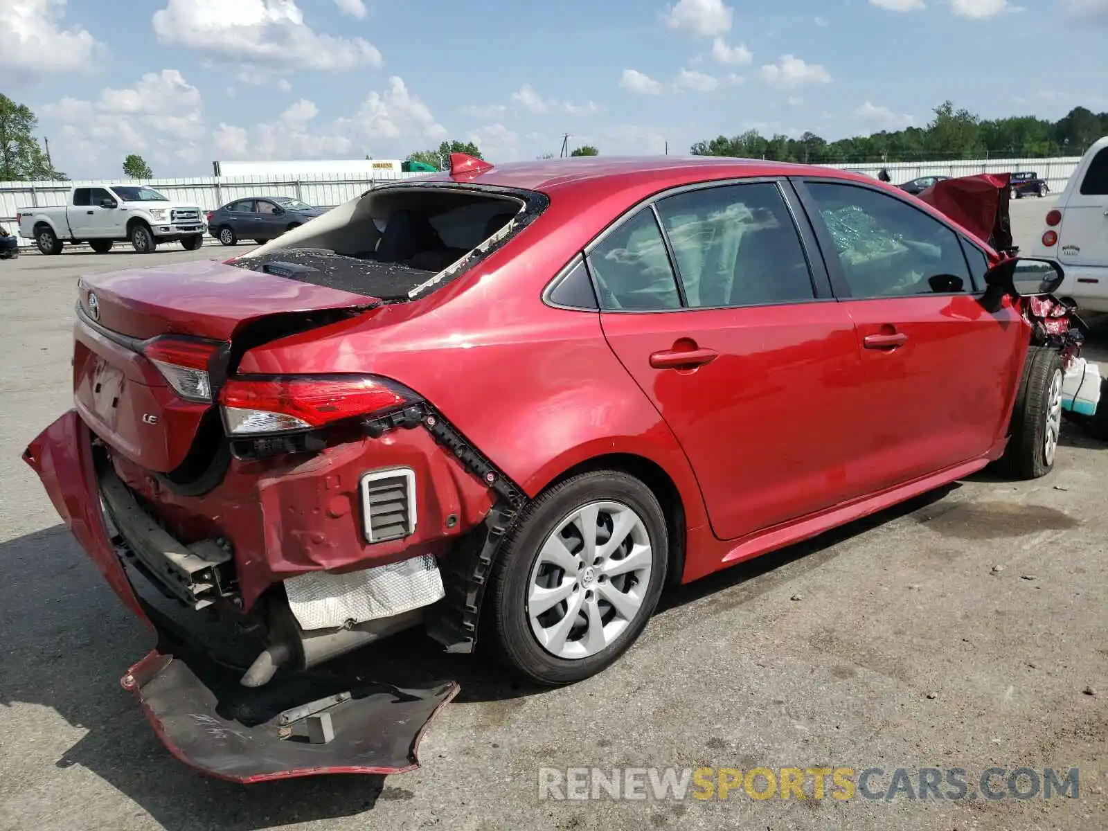 4 Photograph of a damaged car JTDEPRAEXLJ077909 TOYOTA COROLLA 2020