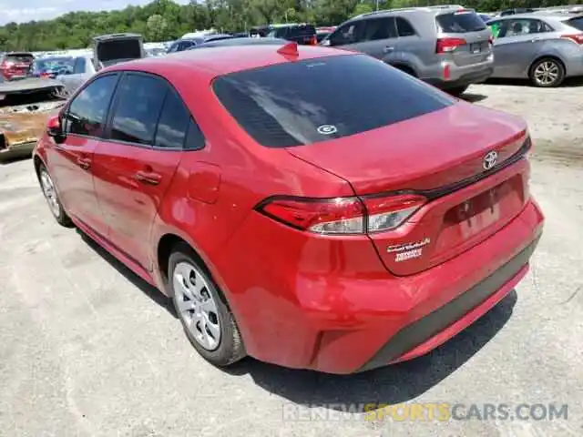 3 Photograph of a damaged car JTDEPRAEXLJ078445 TOYOTA COROLLA 2020