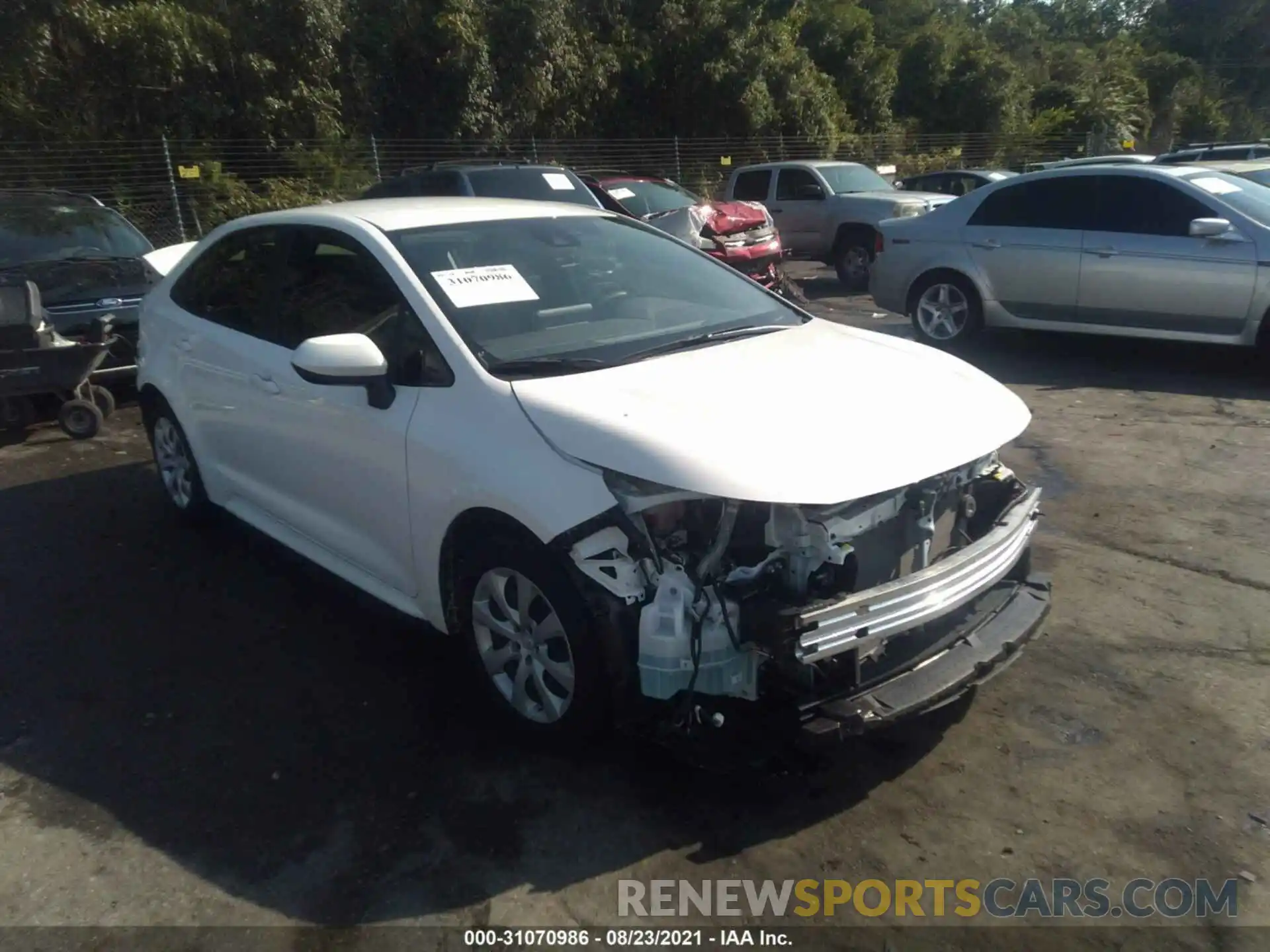 1 Photograph of a damaged car JTDEPRAEXLJ078624 TOYOTA COROLLA 2020