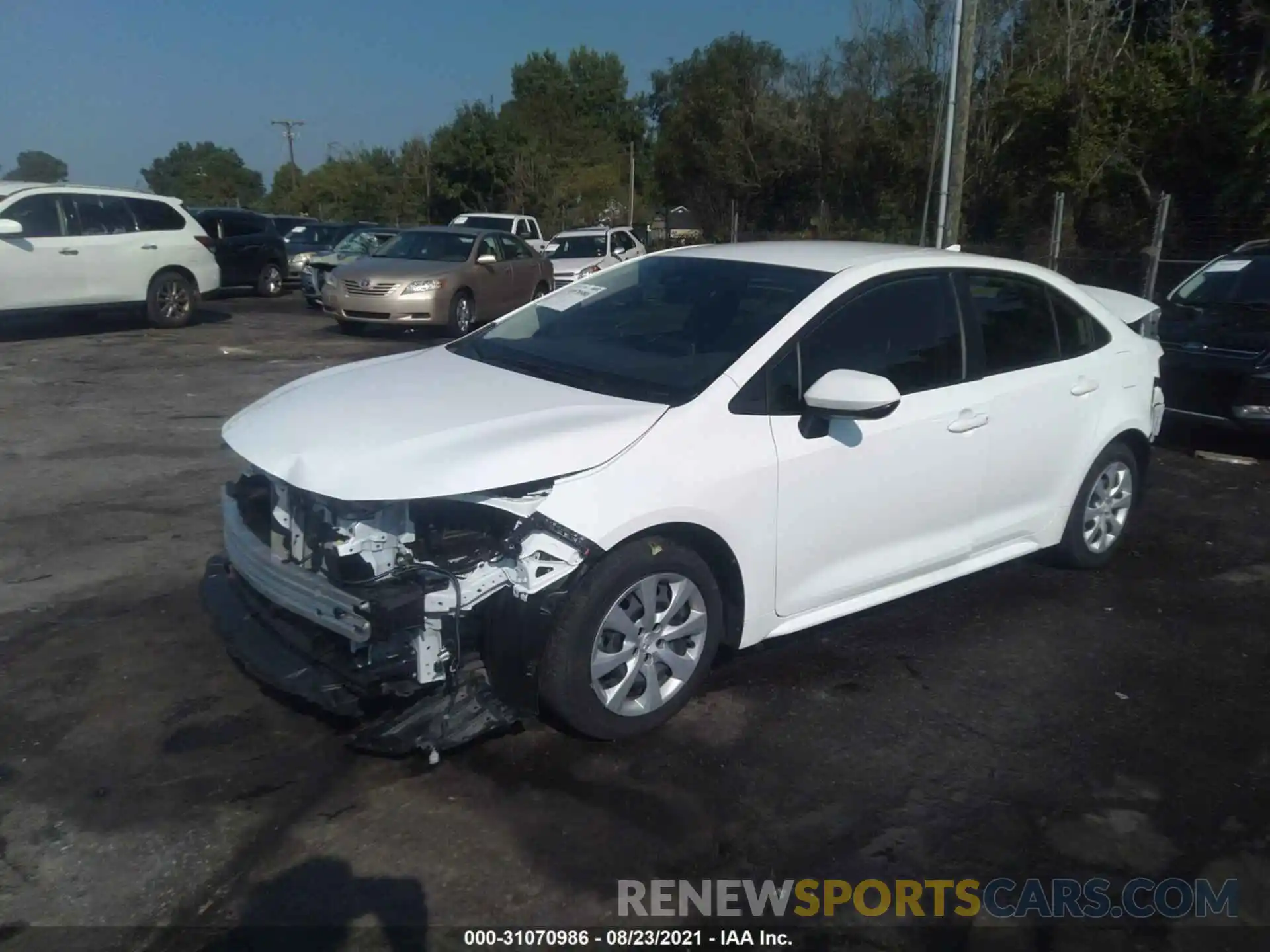 2 Photograph of a damaged car JTDEPRAEXLJ078624 TOYOTA COROLLA 2020