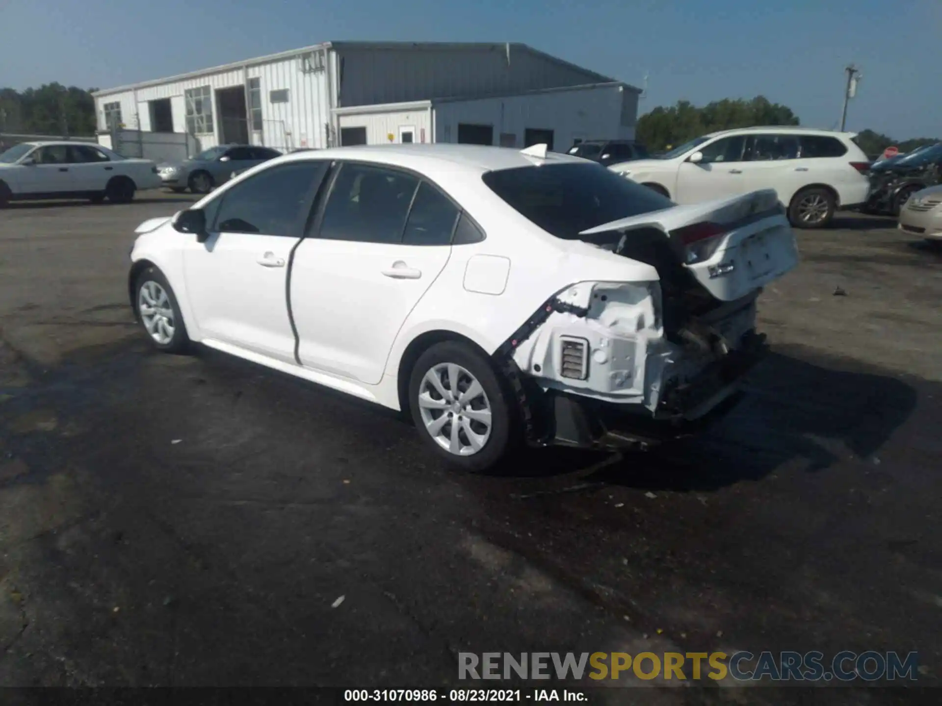 3 Photograph of a damaged car JTDEPRAEXLJ078624 TOYOTA COROLLA 2020