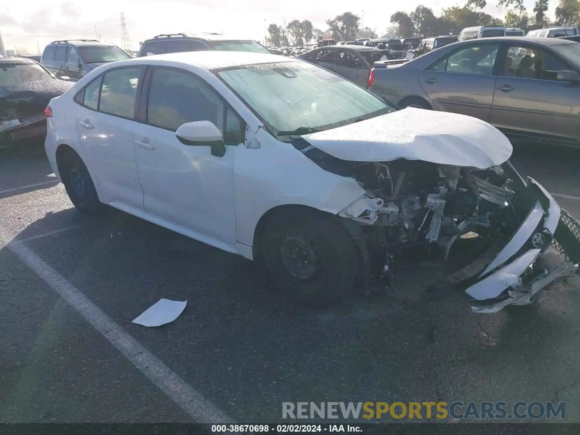 1 Photograph of a damaged car JTDEPRAEXLJ080213 TOYOTA COROLLA 2020