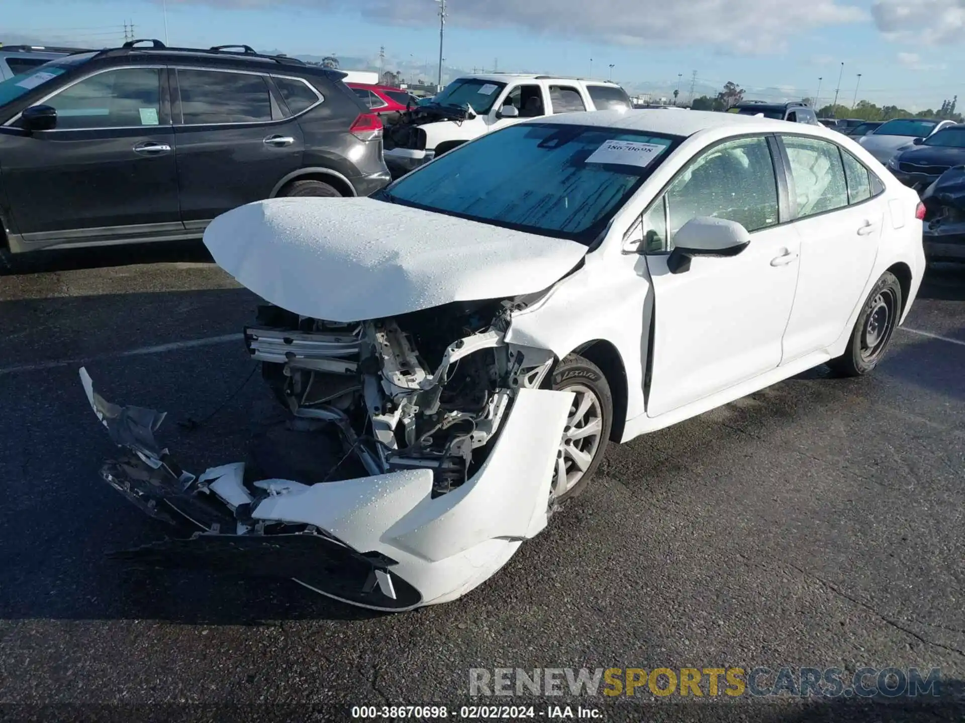 2 Photograph of a damaged car JTDEPRAEXLJ080213 TOYOTA COROLLA 2020