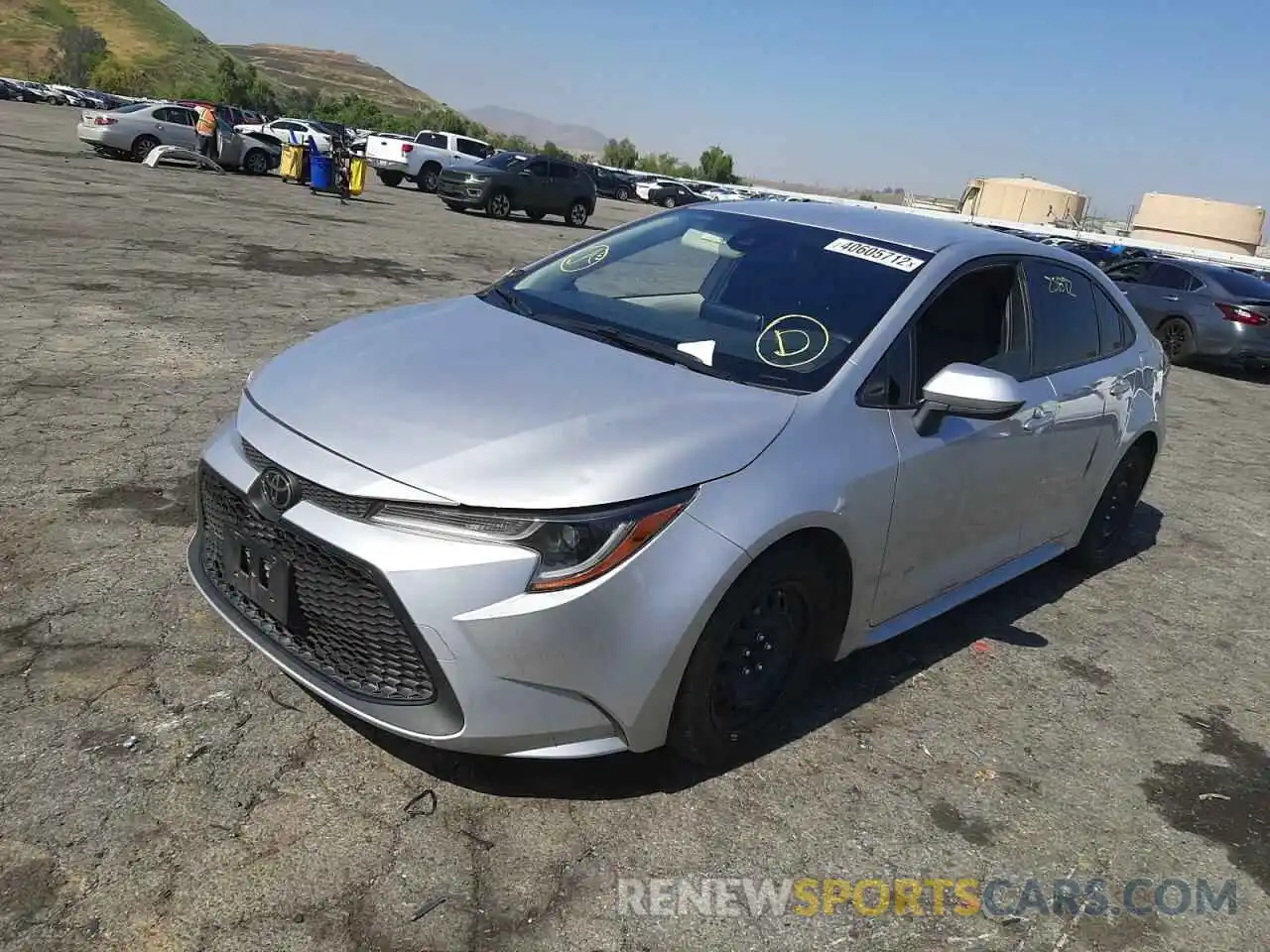 2 Photograph of a damaged car JTDEPRAEXLJ082317 TOYOTA COROLLA 2020