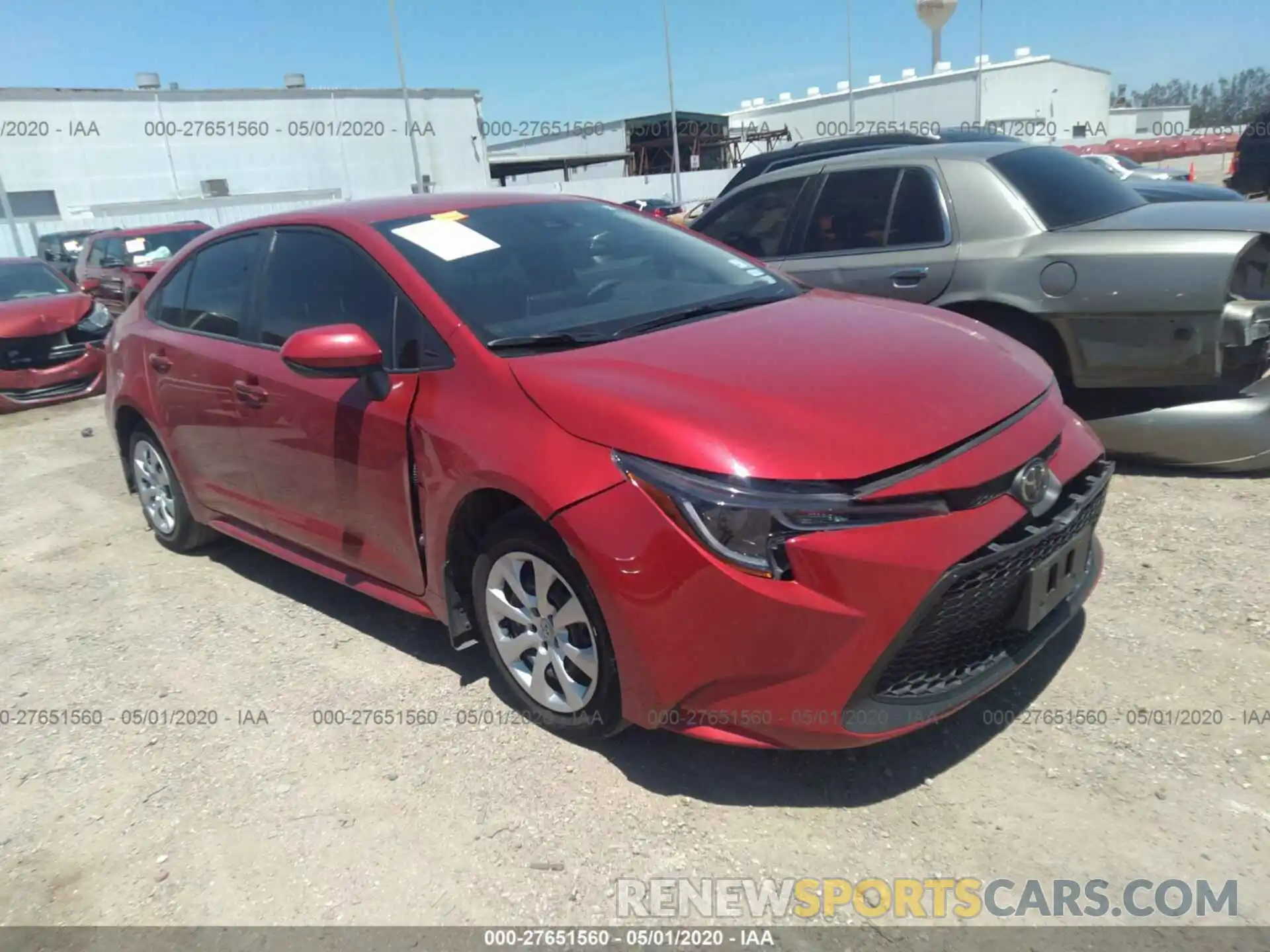 1 Photograph of a damaged car JTDEPRAEXLJ083399 TOYOTA COROLLA 2020