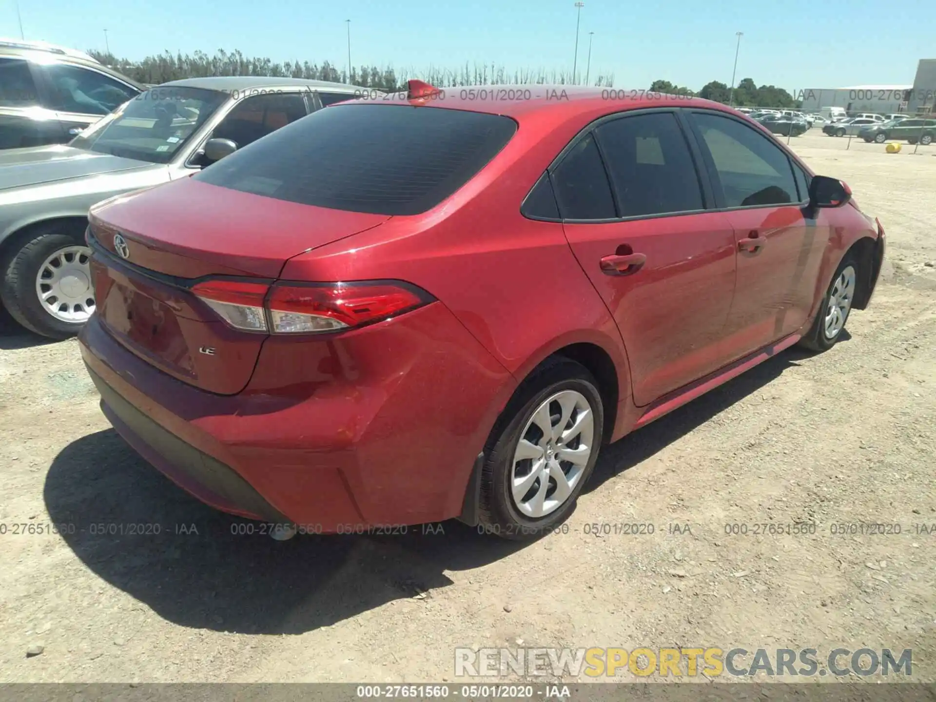 4 Photograph of a damaged car JTDEPRAEXLJ083399 TOYOTA COROLLA 2020