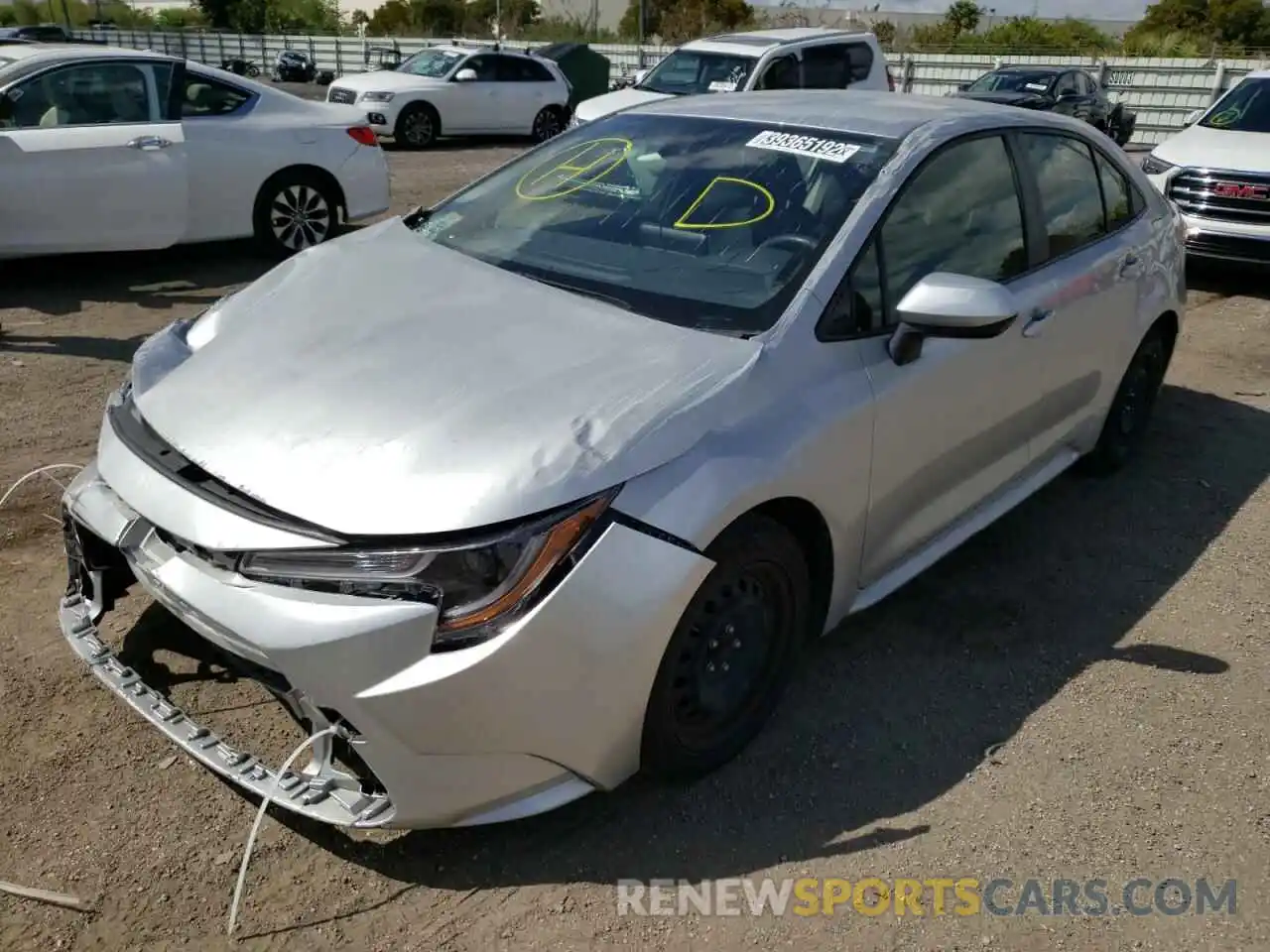 2 Photograph of a damaged car JTDEPRAEXLJ083578 TOYOTA COROLLA 2020