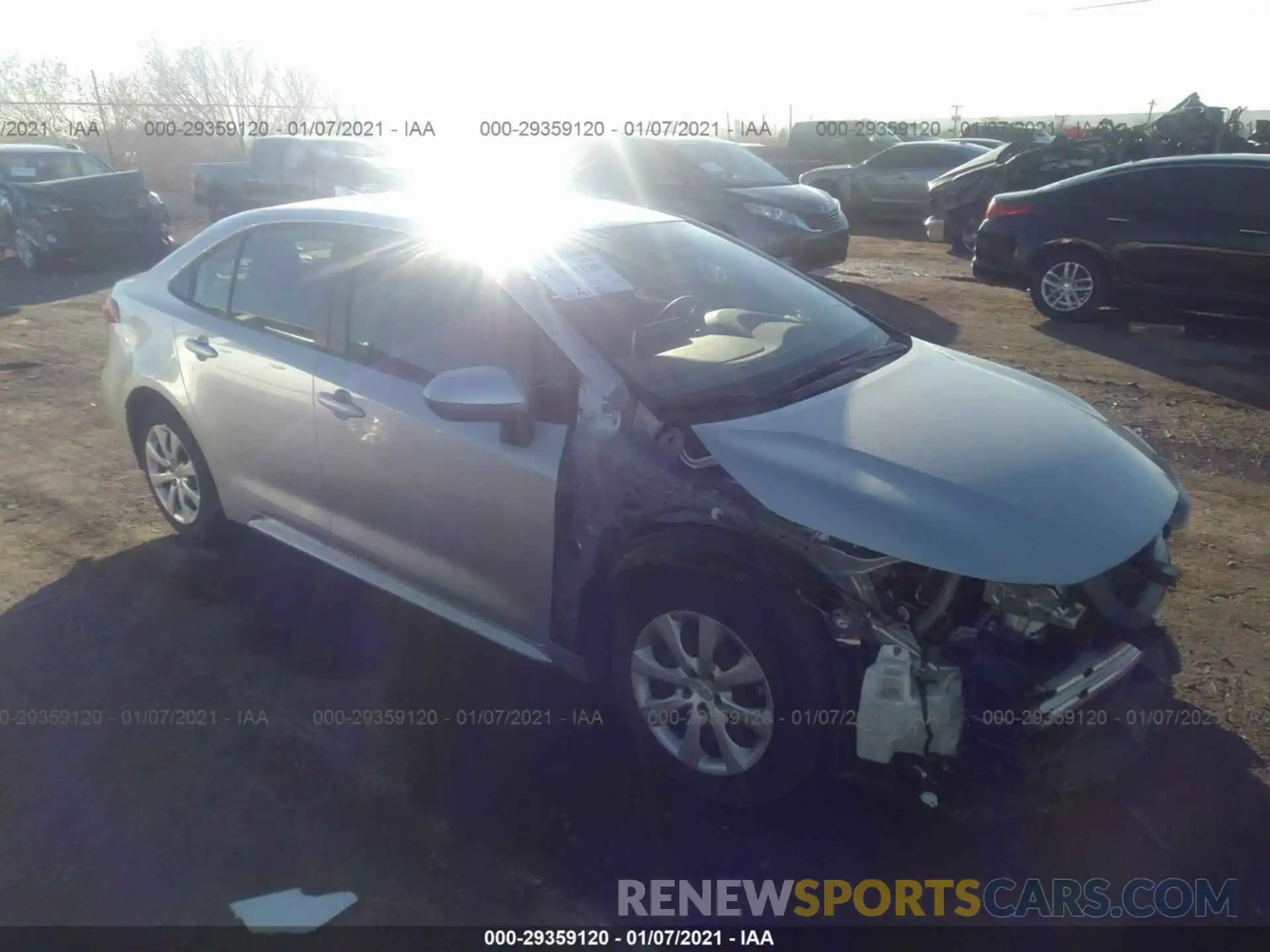 1 Photograph of a damaged car JTDEPRAEXLJ084360 TOYOTA COROLLA 2020