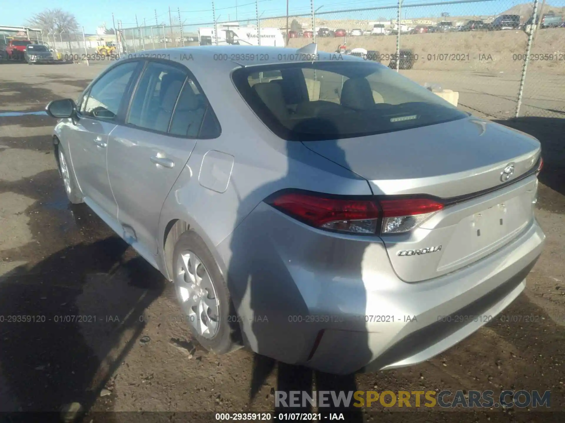 3 Photograph of a damaged car JTDEPRAEXLJ084360 TOYOTA COROLLA 2020