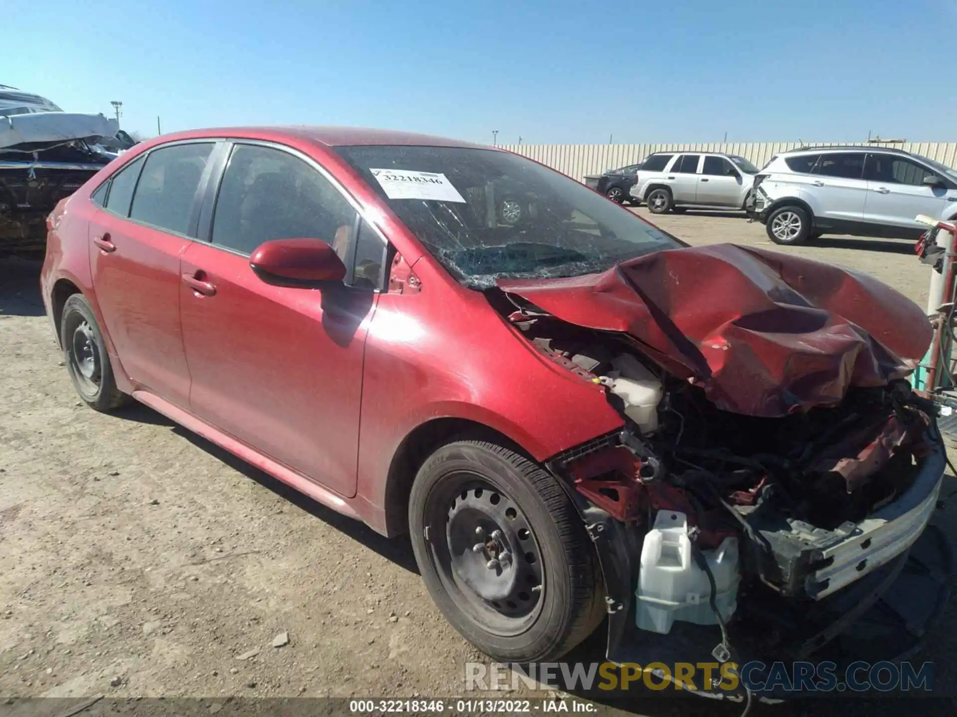 1 Photograph of a damaged car JTDEPRAEXLJ084567 TOYOTA COROLLA 2020