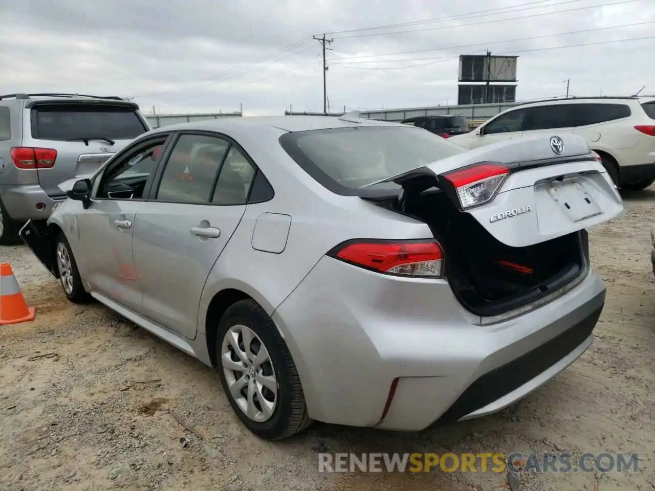 3 Photograph of a damaged car JTDEPRAEXLJ084830 TOYOTA COROLLA 2020