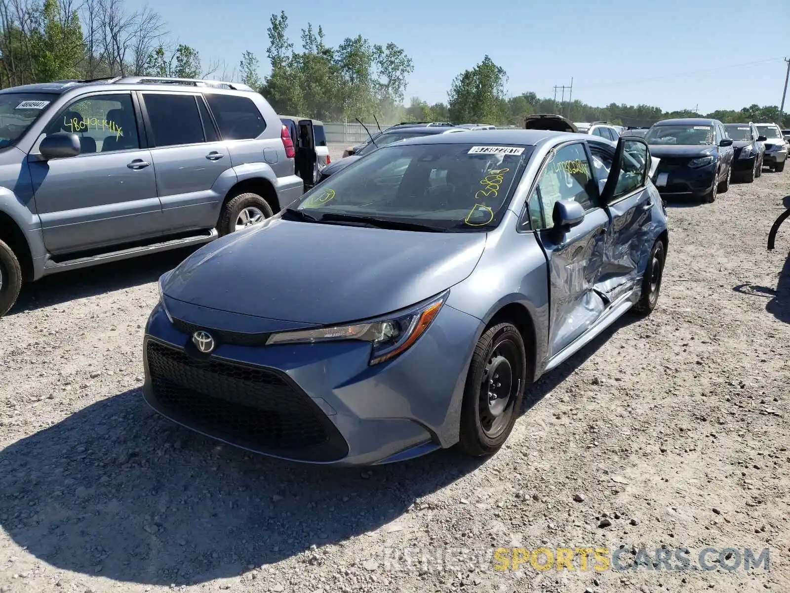 2 Photograph of a damaged car JTDEPRAEXLJ084844 TOYOTA COROLLA 2020