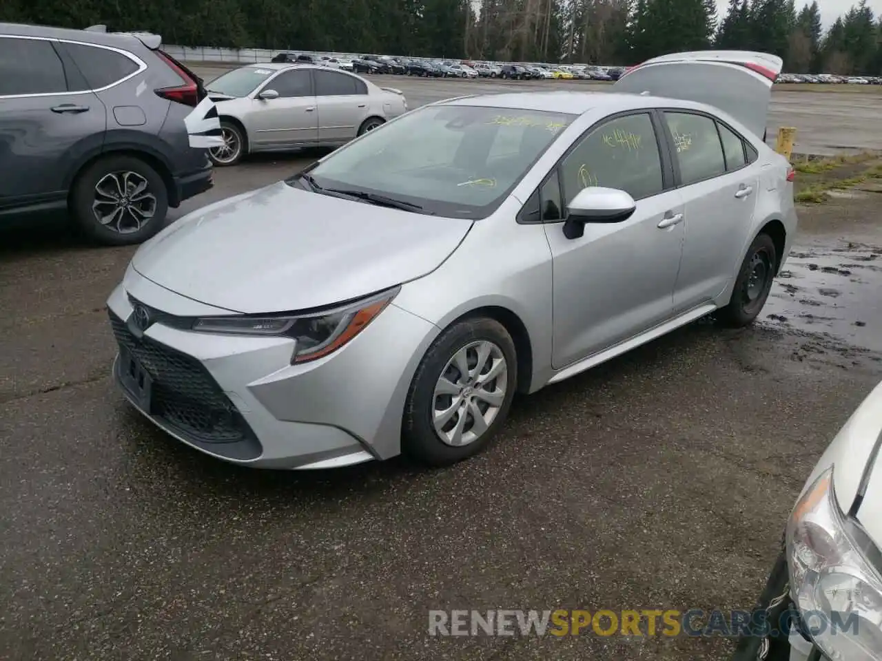 2 Photograph of a damaged car JTDEPRAEXLJ084858 TOYOTA COROLLA 2020