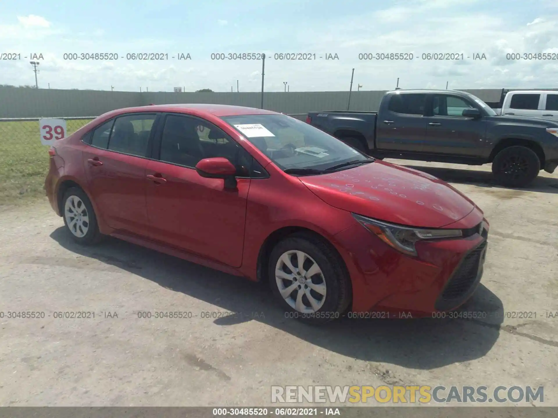 1 Photograph of a damaged car JTDEPRAEXLJ085251 TOYOTA COROLLA 2020