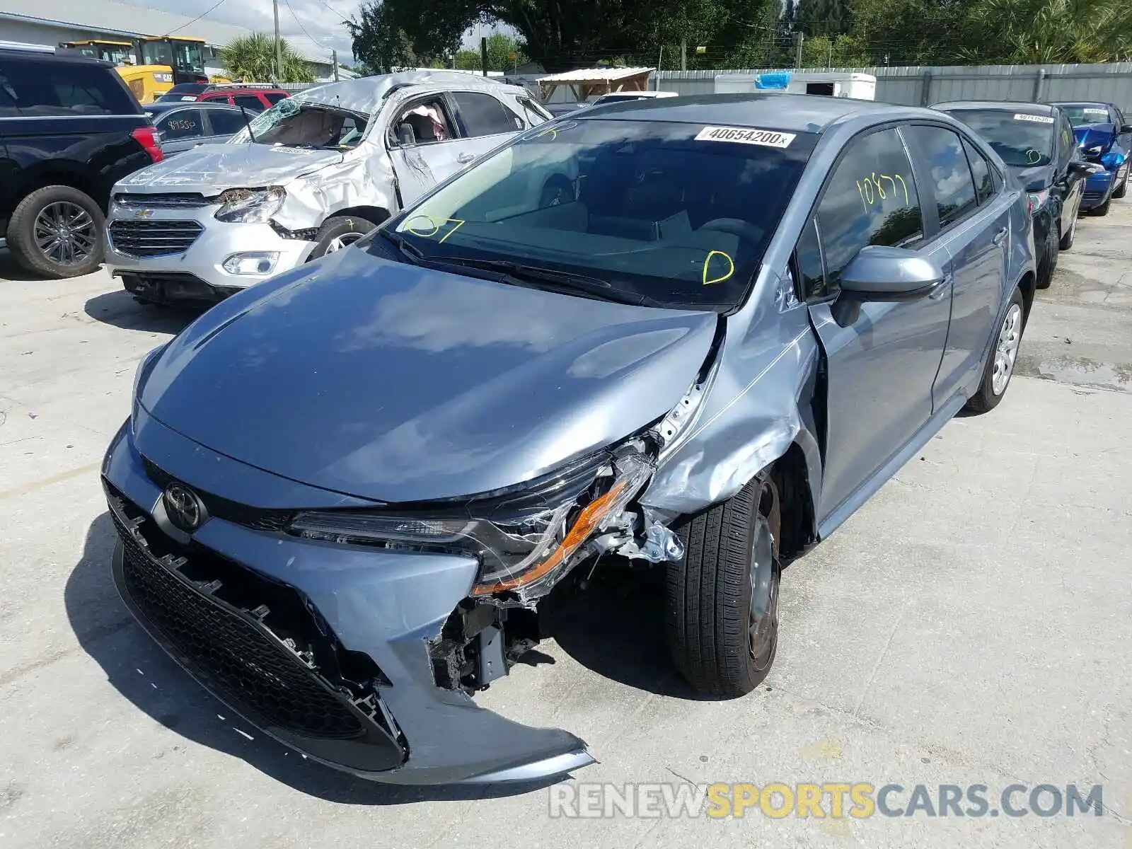 2 Photograph of a damaged car JTDEPRAEXLJ085606 TOYOTA COROLLA 2020