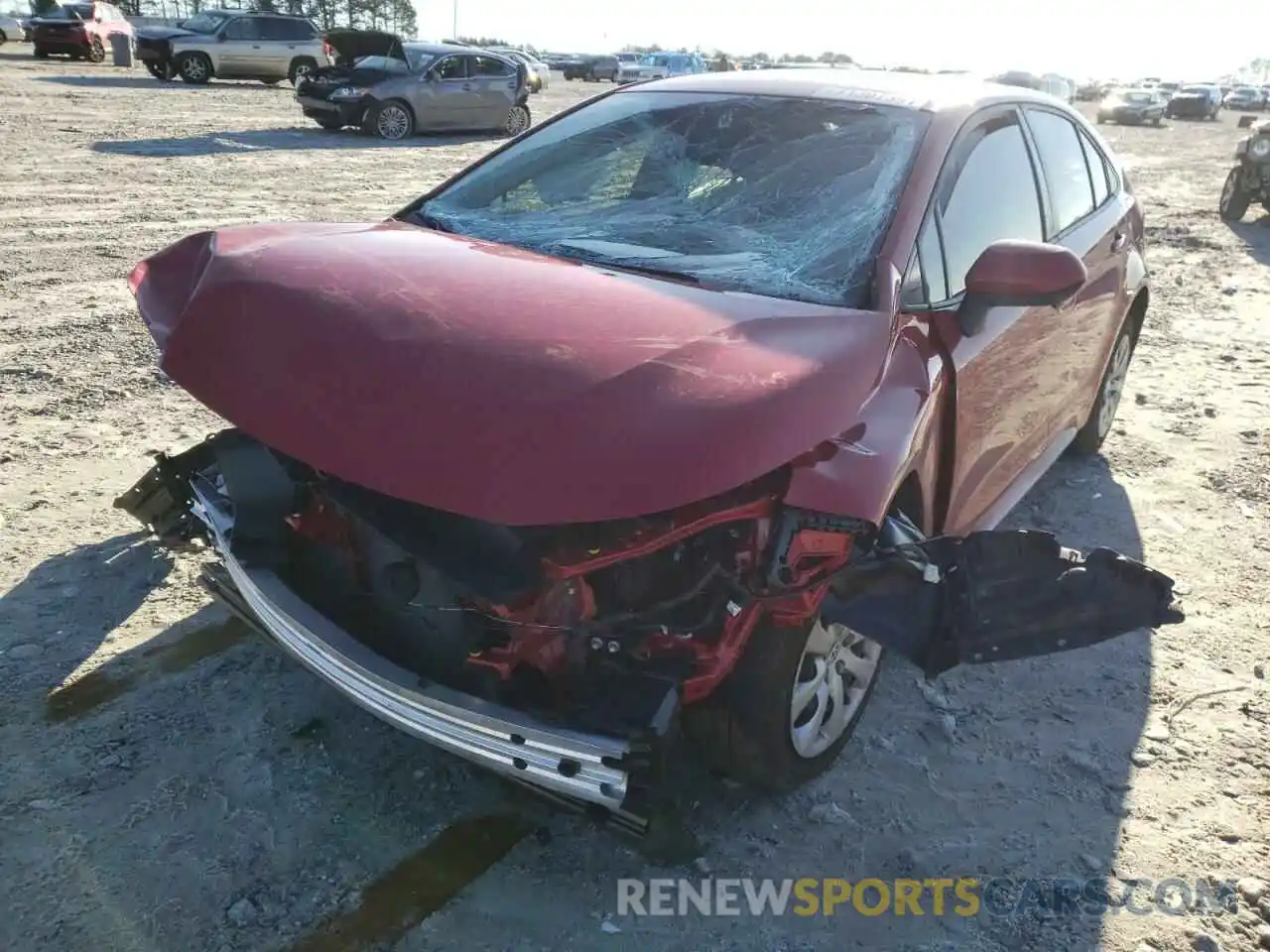 2 Photograph of a damaged car JTDEPRAEXLJ086089 TOYOTA COROLLA 2020