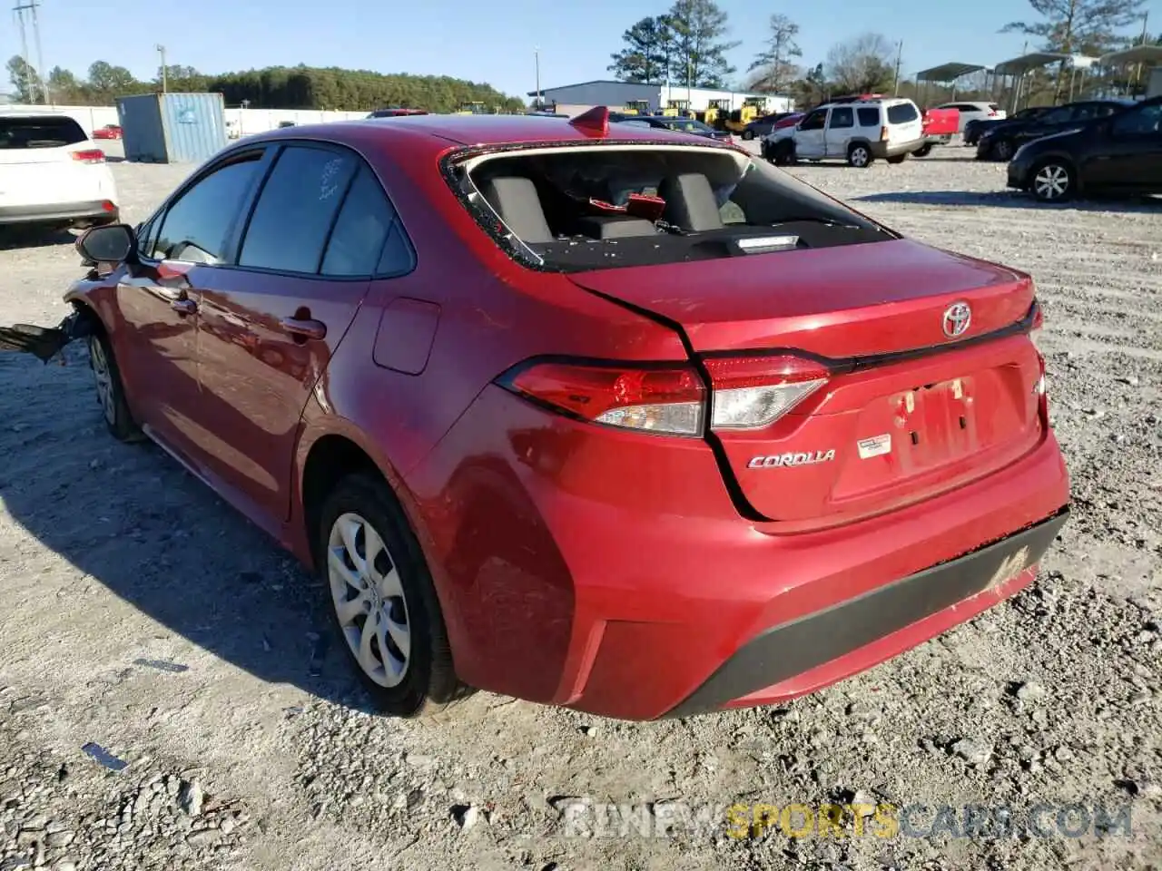 3 Photograph of a damaged car JTDEPRAEXLJ086089 TOYOTA COROLLA 2020