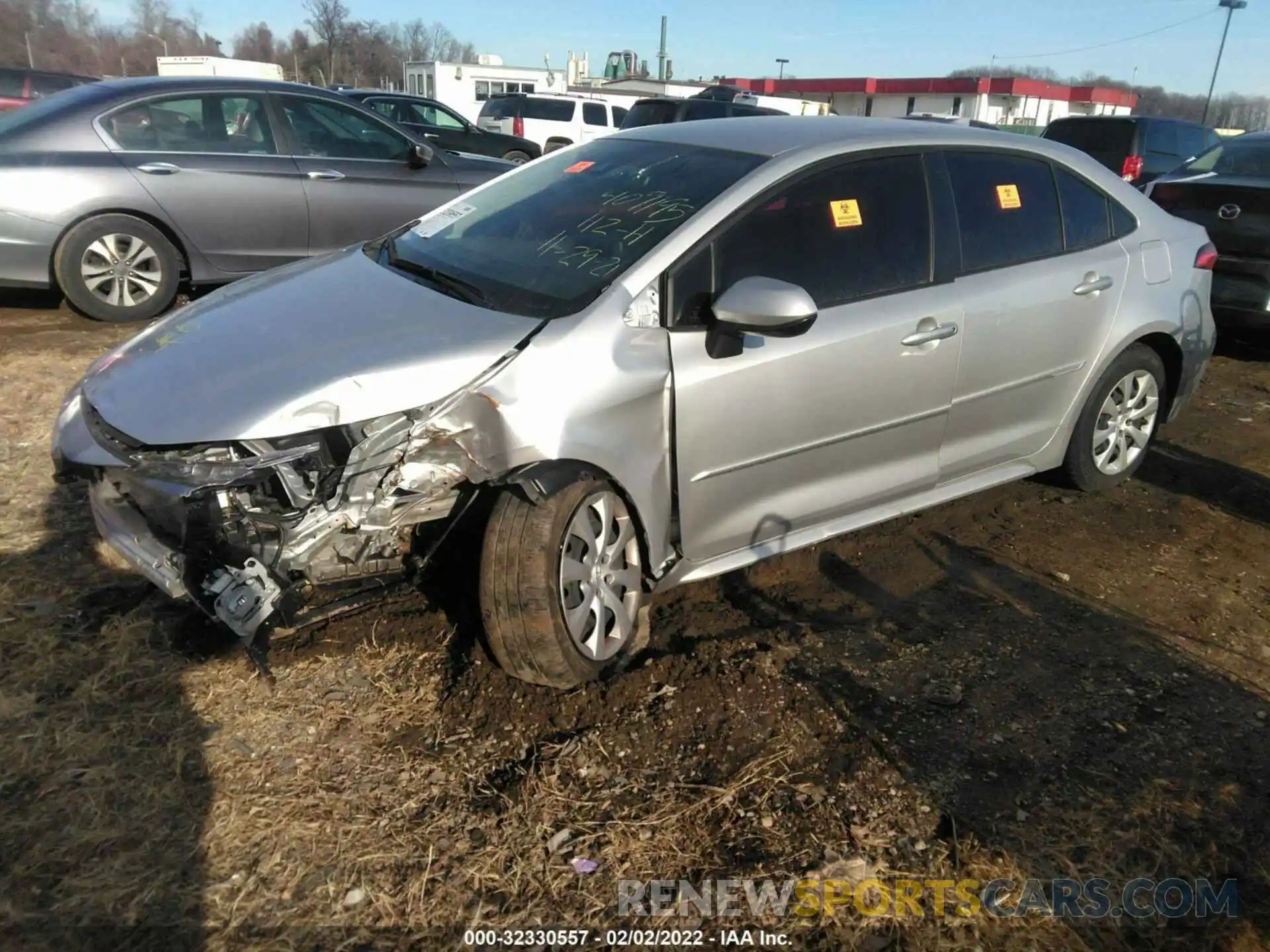 2 Photograph of a damaged car JTDEPRAEXLJ086237 TOYOTA COROLLA 2020