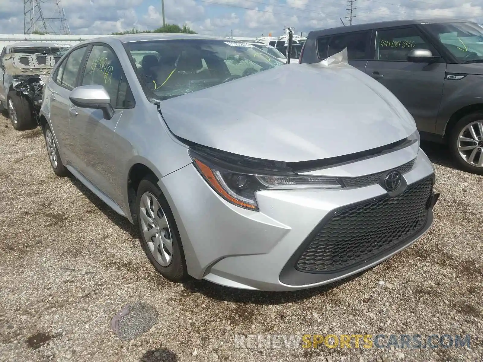 1 Photograph of a damaged car JTDEPRAEXLJ087016 TOYOTA COROLLA 2020