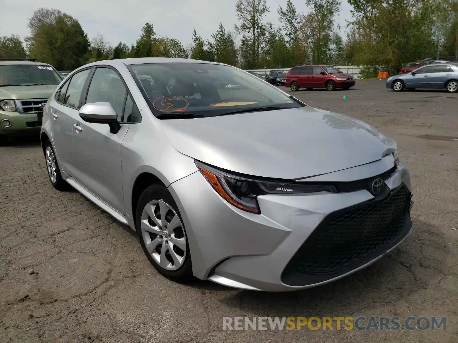 1 Photograph of a damaged car JTDEPRAEXLJ087033 TOYOTA COROLLA 2020