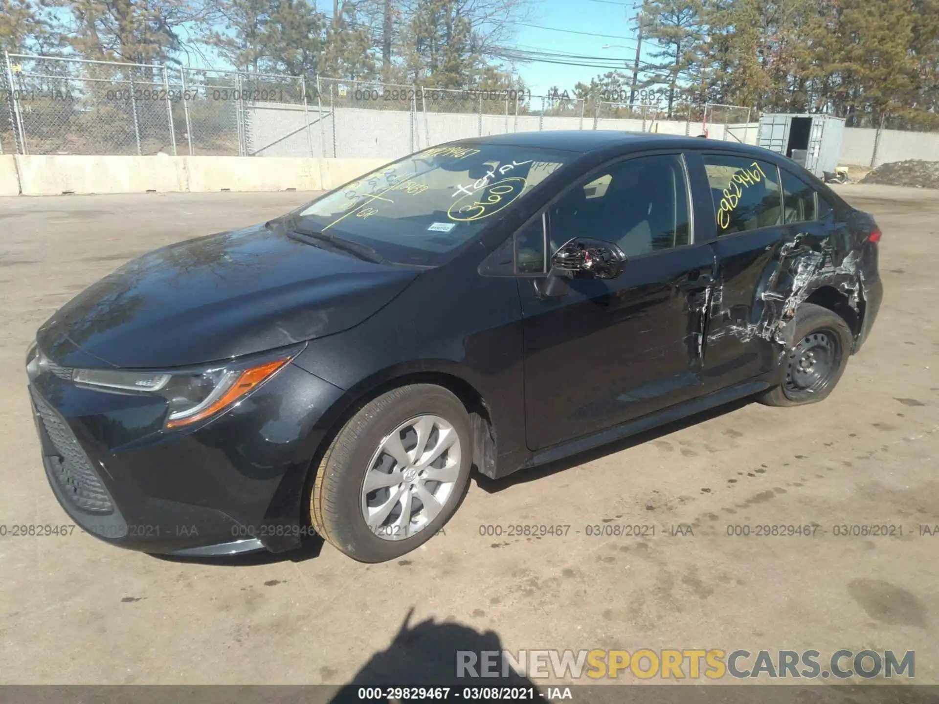 2 Photograph of a damaged car JTDEPRAEXLJ087100 TOYOTA COROLLA 2020