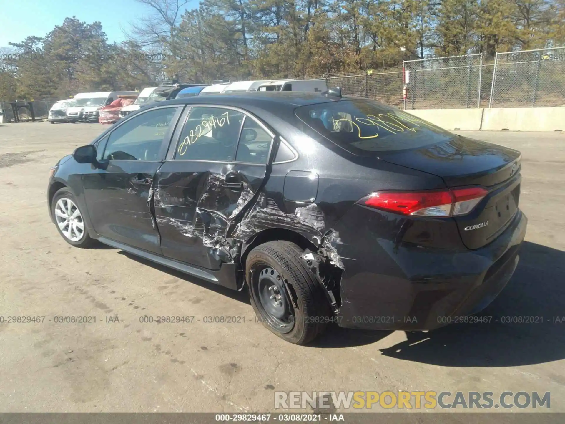 3 Photograph of a damaged car JTDEPRAEXLJ087100 TOYOTA COROLLA 2020