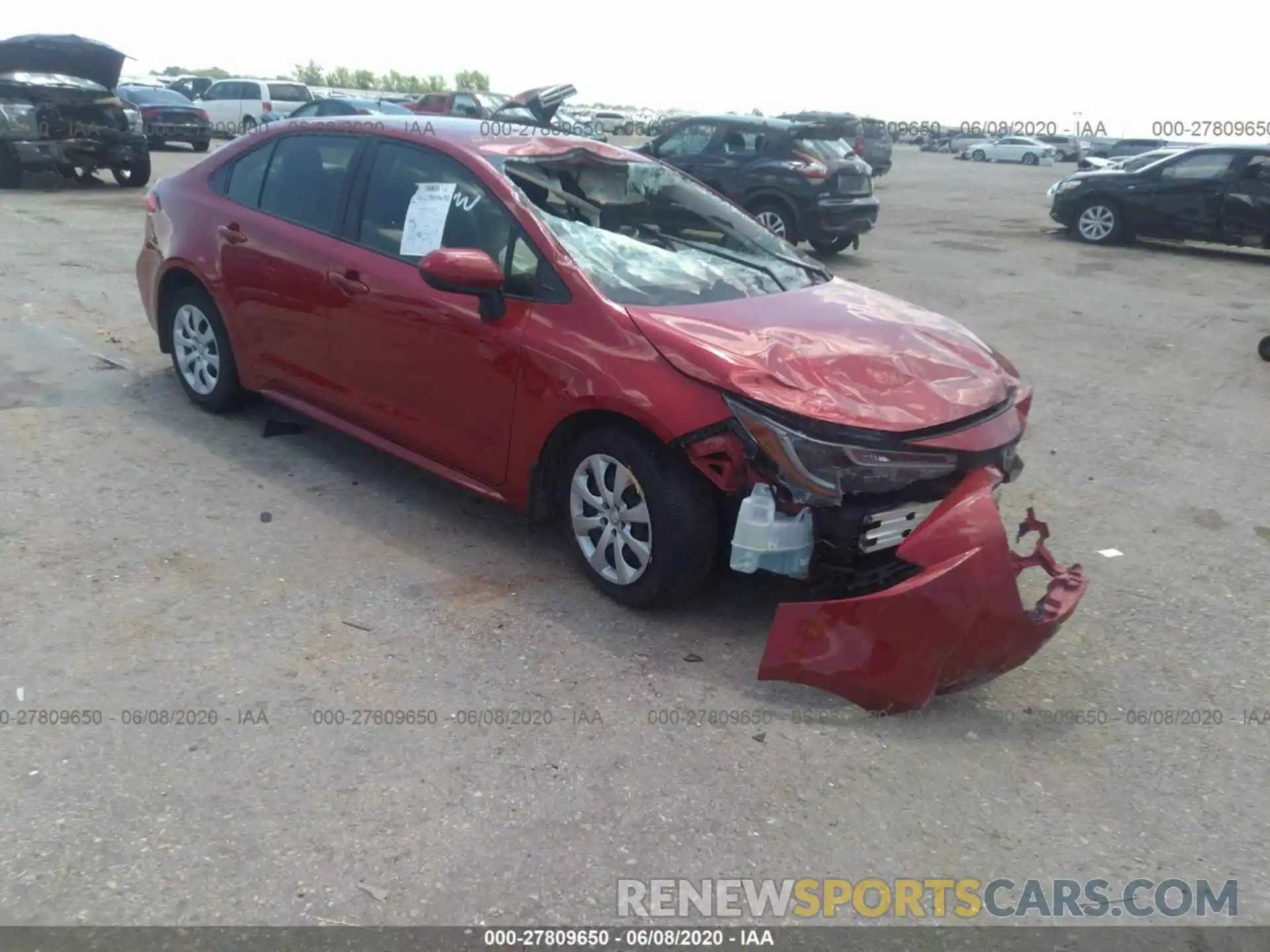 1 Photograph of a damaged car JTDEPRAEXLJ087470 TOYOTA COROLLA 2020